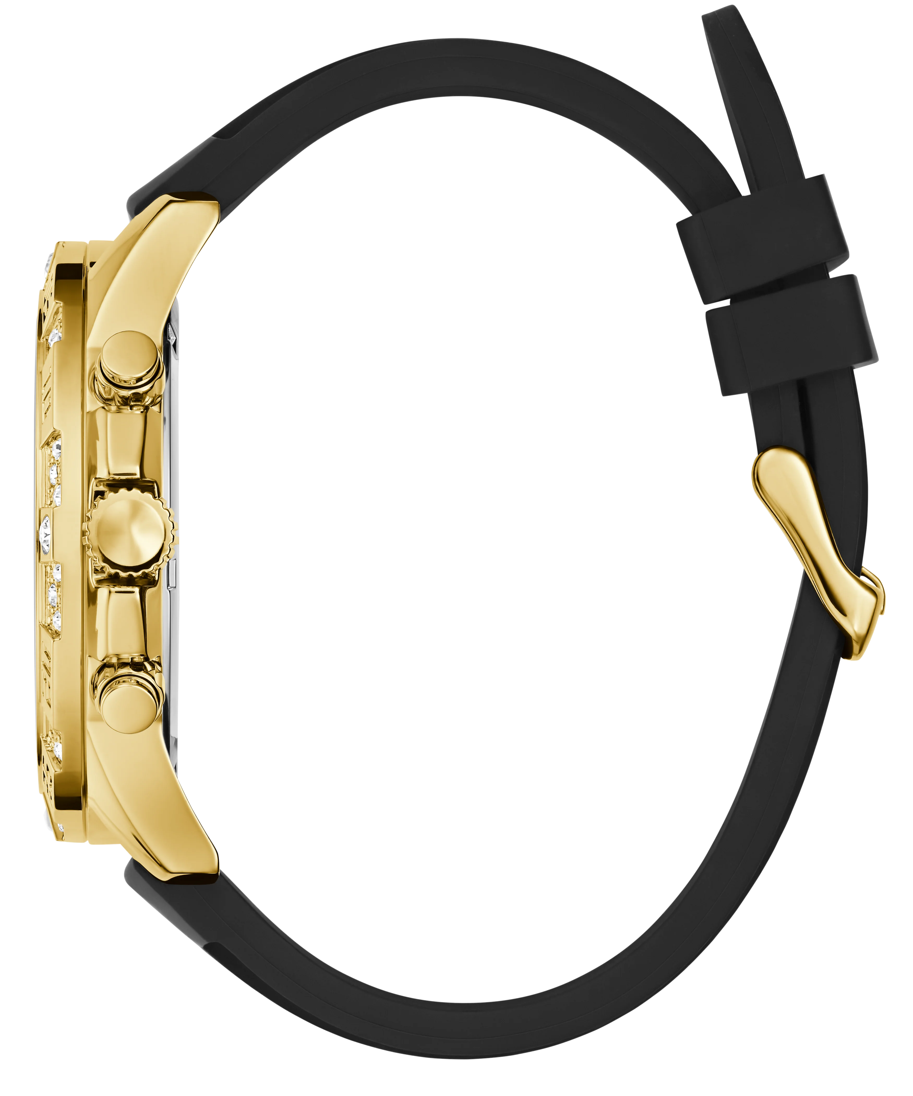 GUESS Mens Black Gold Tone Multi-function Watch - Image 8