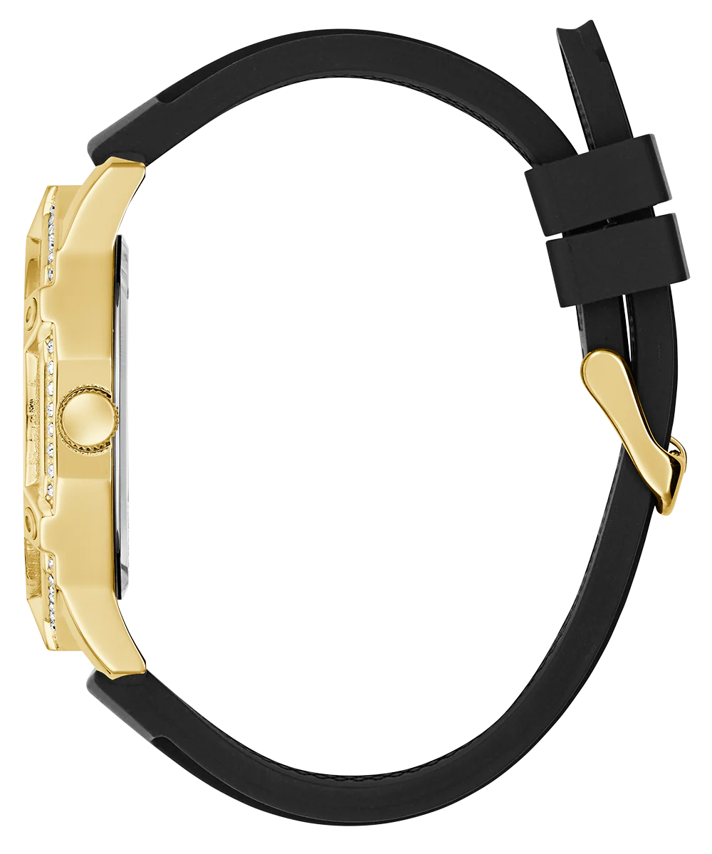 GUESS Mens Black Gold Tone Multi-function Watch - Image 8