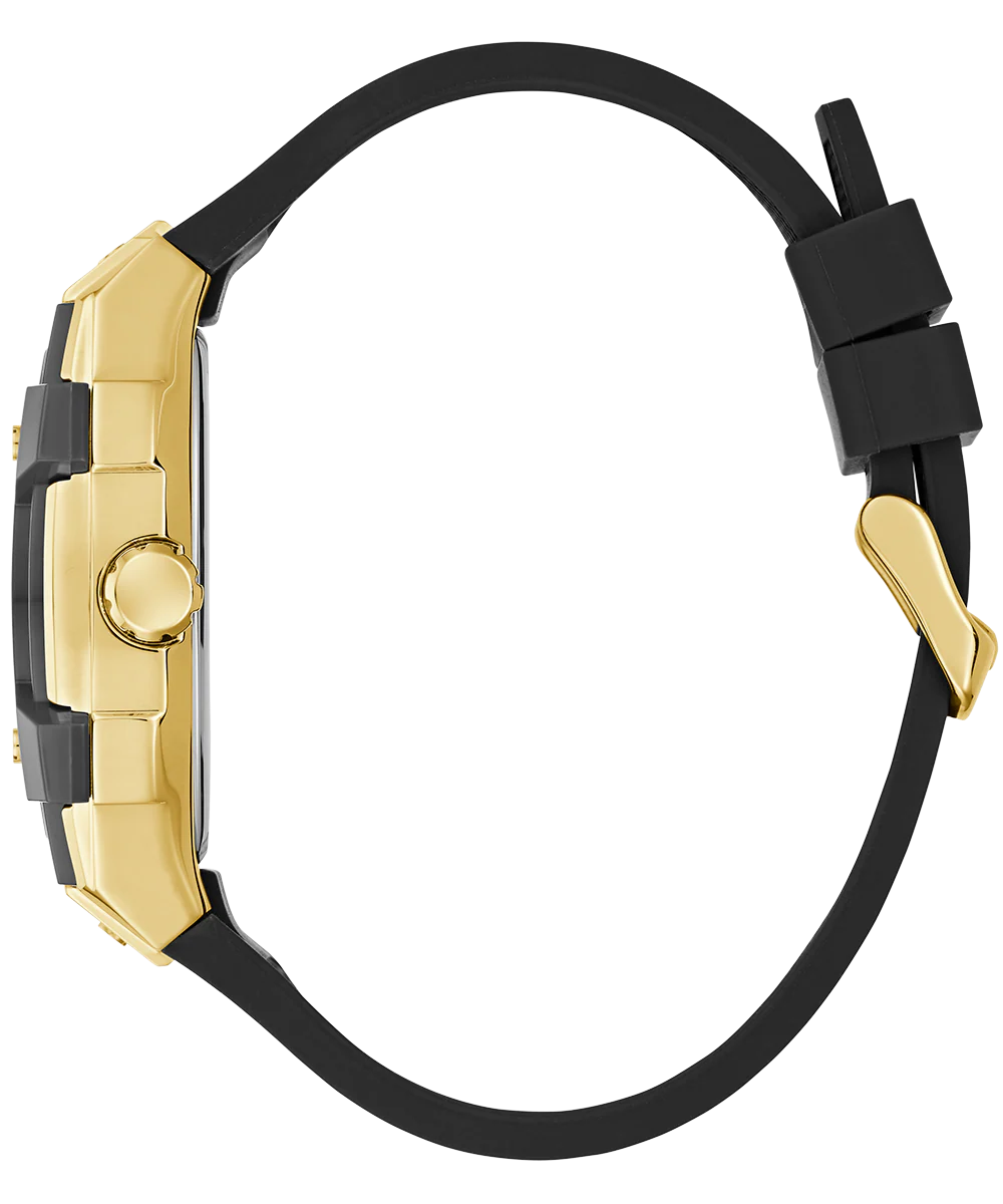 GUESS Mens Black Gold Tone Multi-function Watch - Image 9