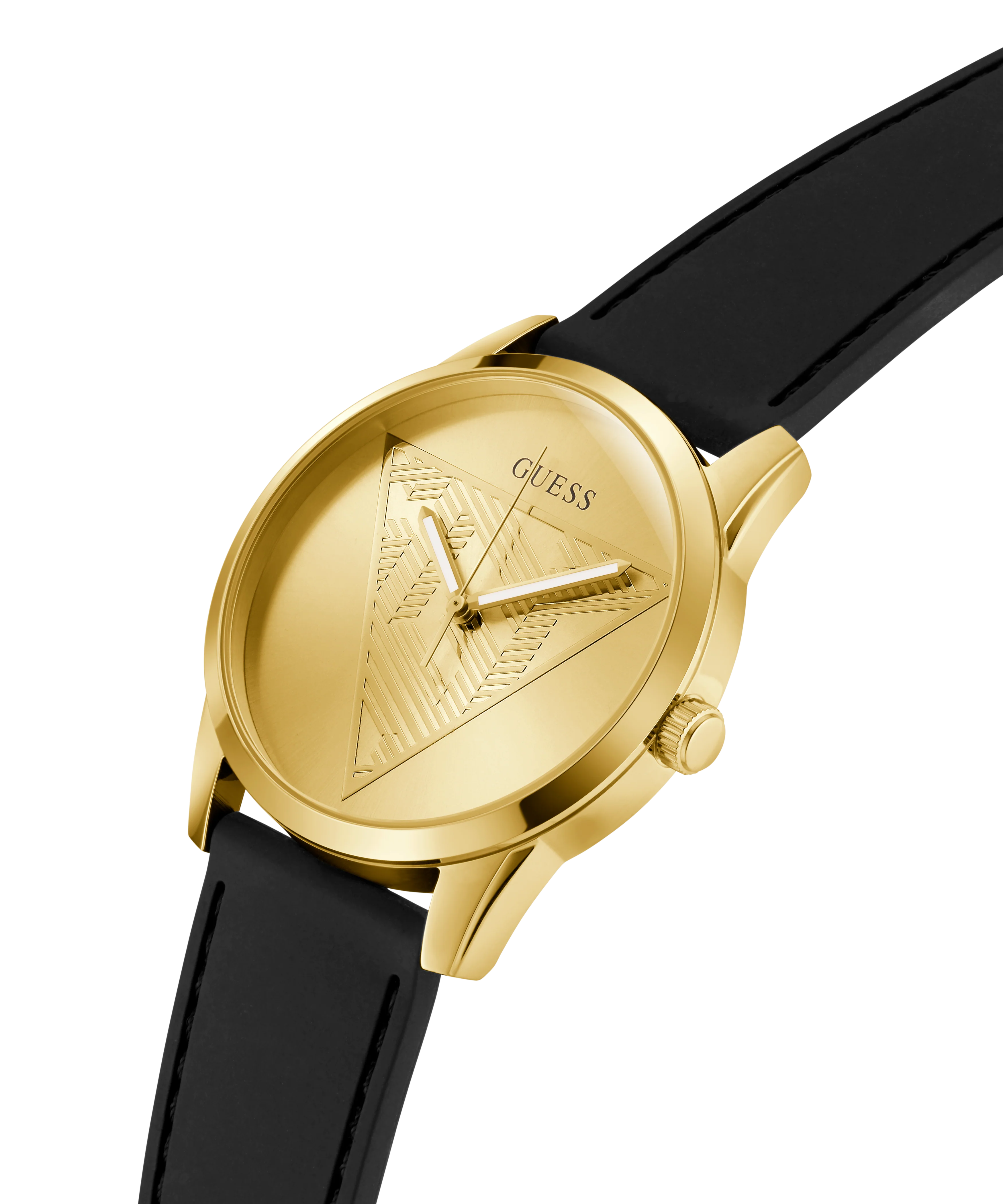 GUESS Mens Black Gold Tone Multi-function Watch - Image 3