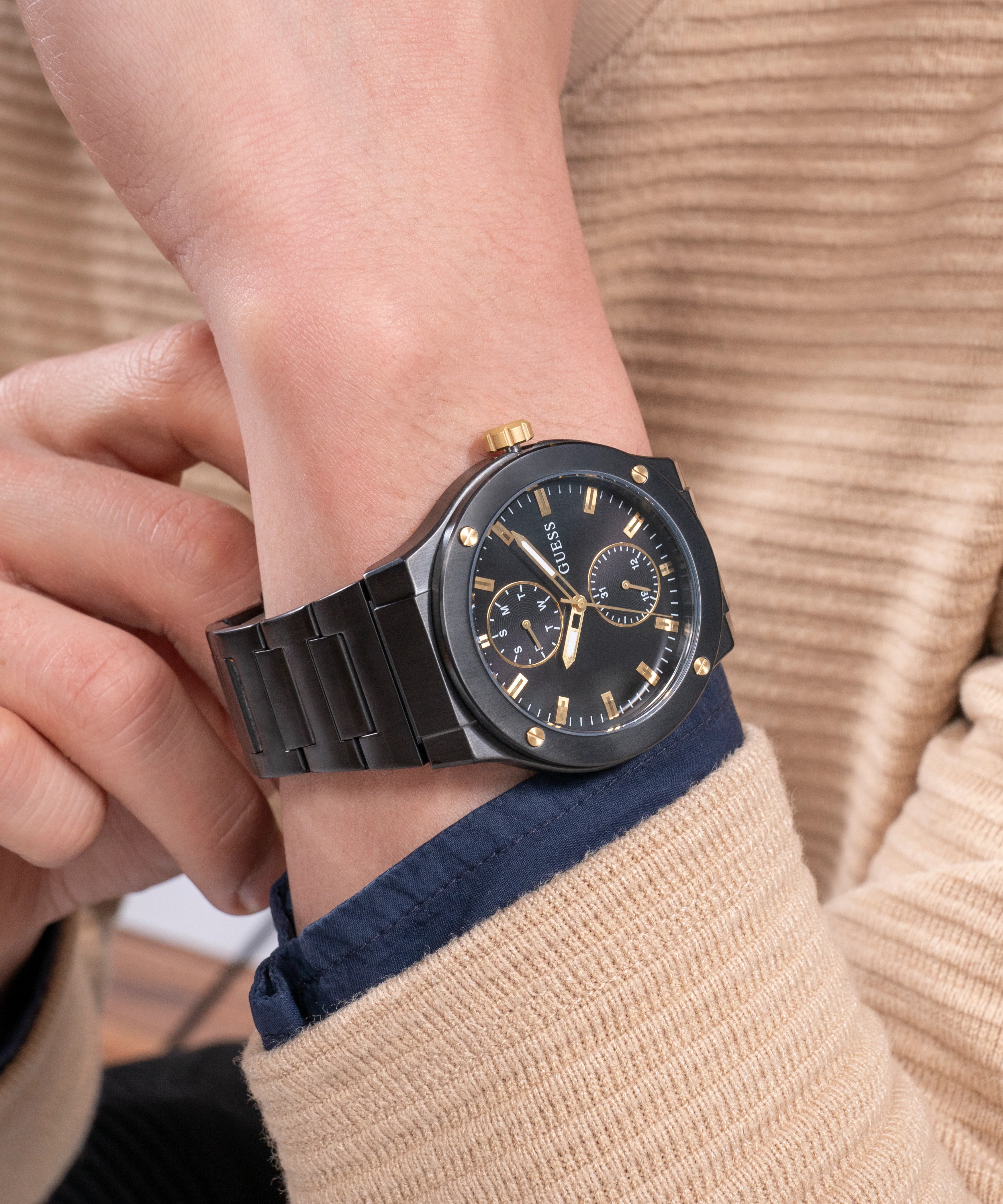 GUESS Mens Black Multi-function Watch - Image 6