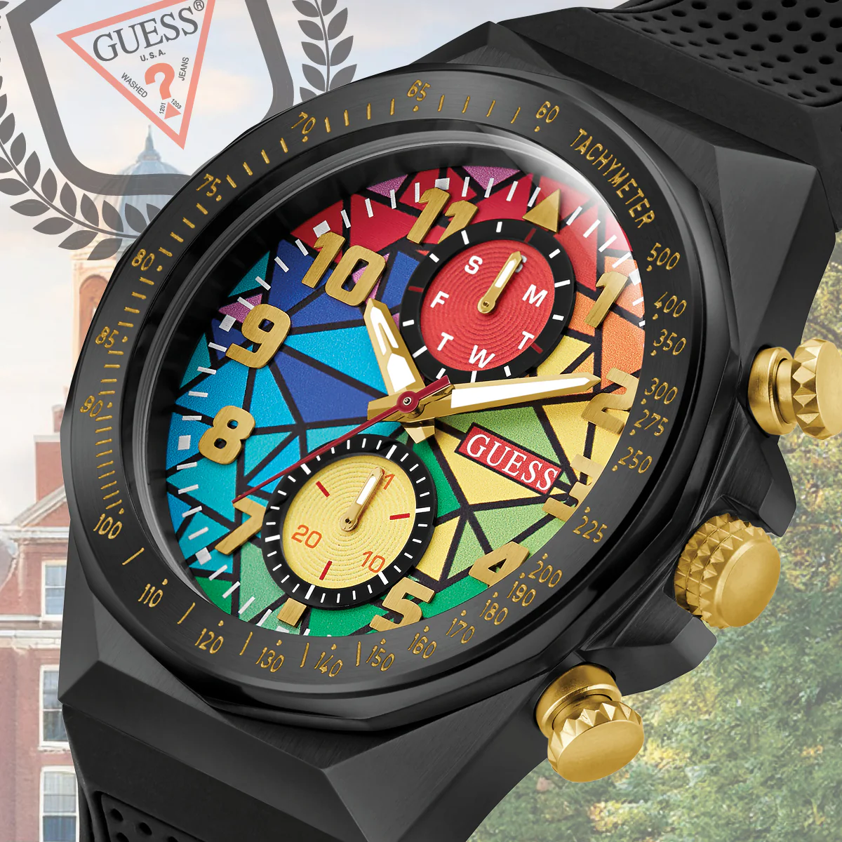 GUESS Mens Black Multi-function Watch - Image 3