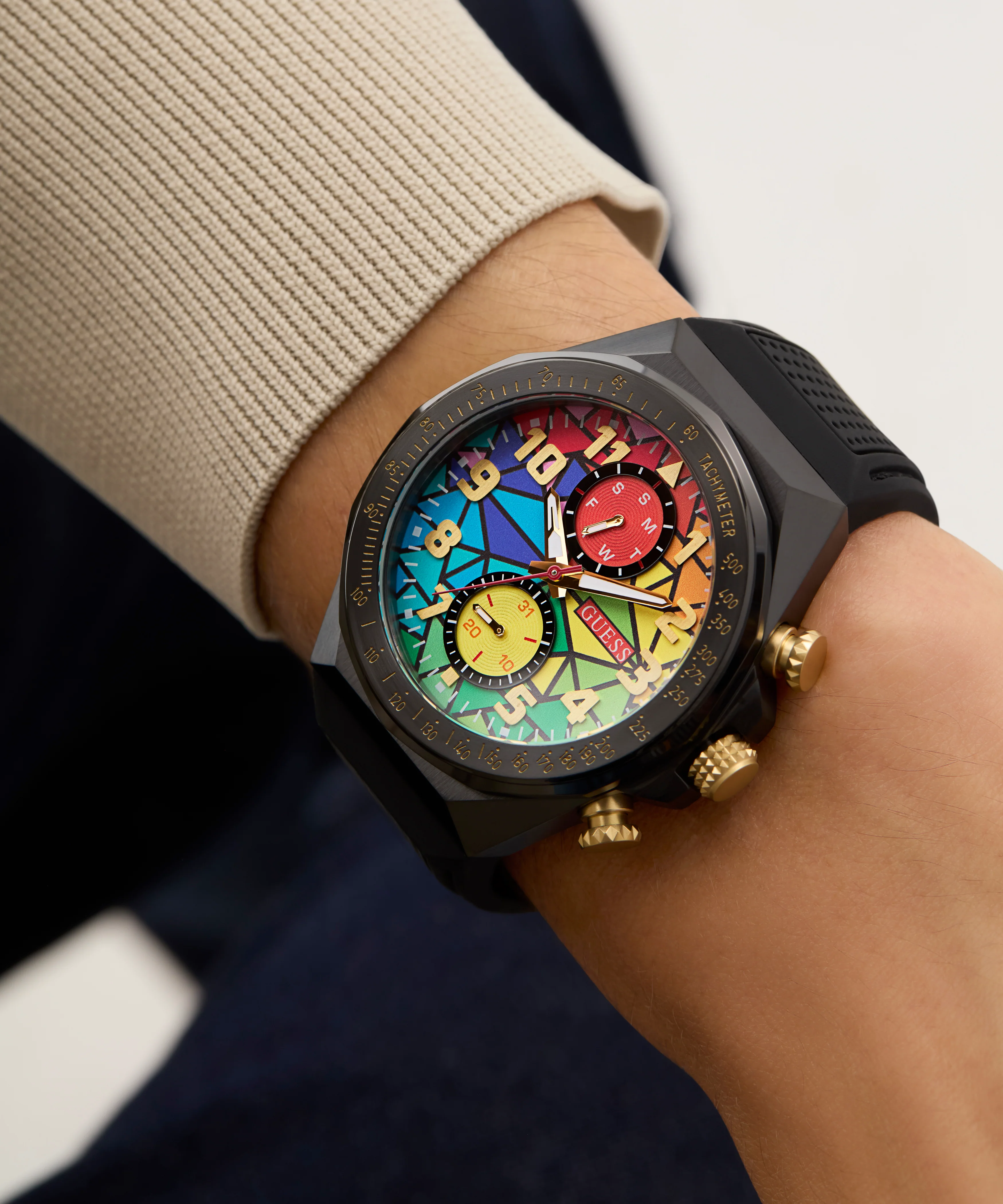 GUESS Mens Black Multi-function Watch - Image 6