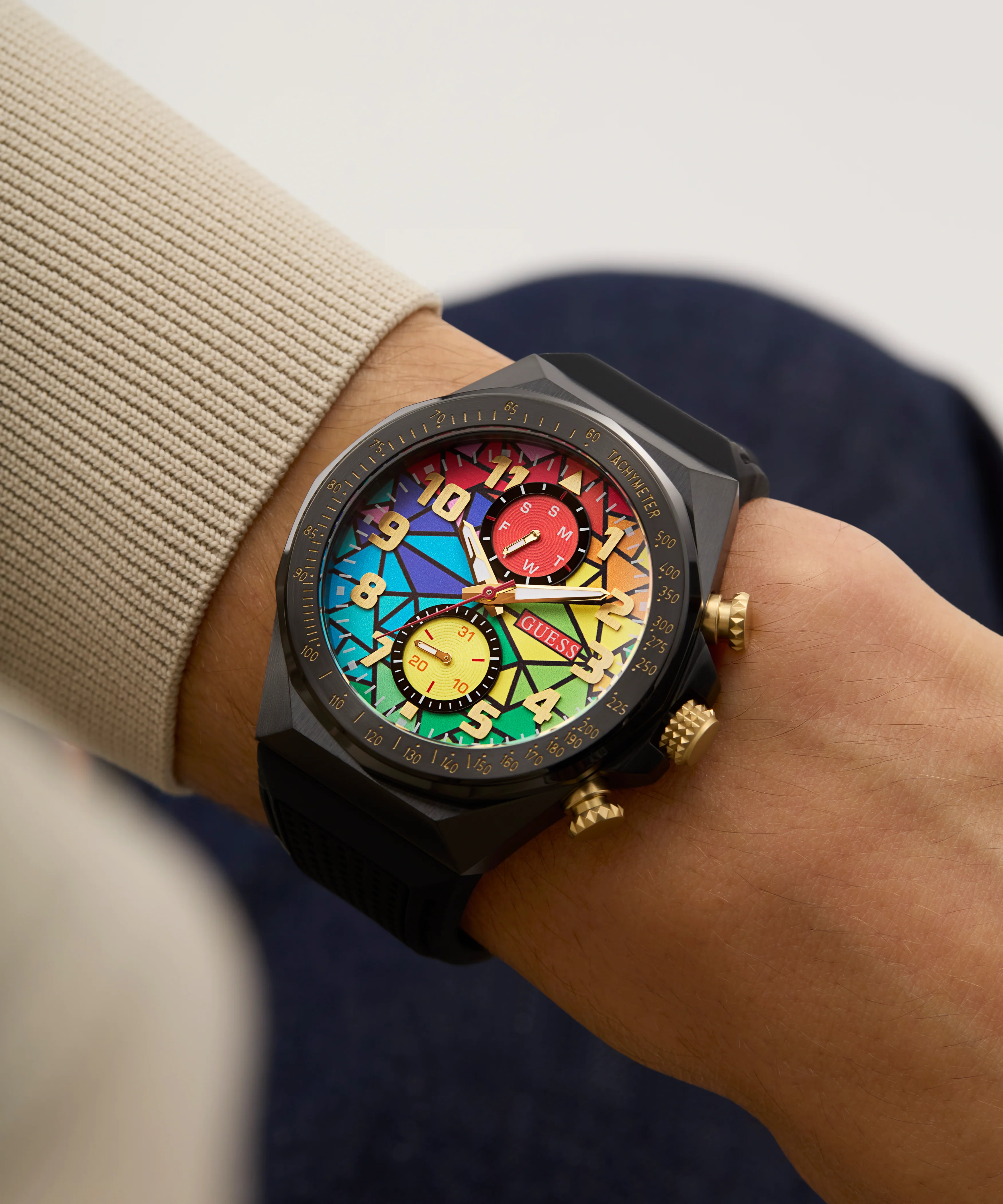GUESS Mens Black Multi-function Watch - Image 7