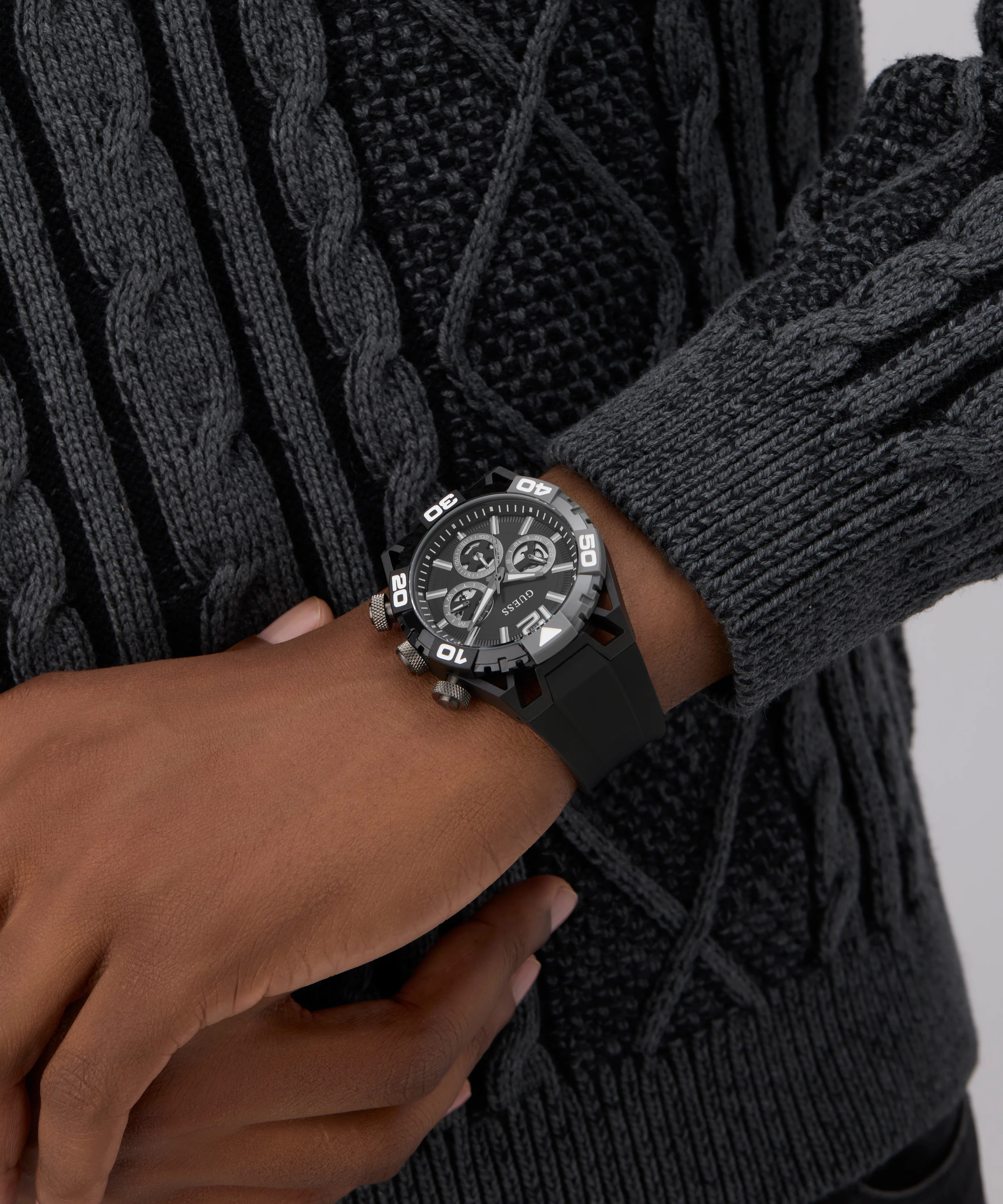 GUESS Mens Black Multi-function Watch - Image 7