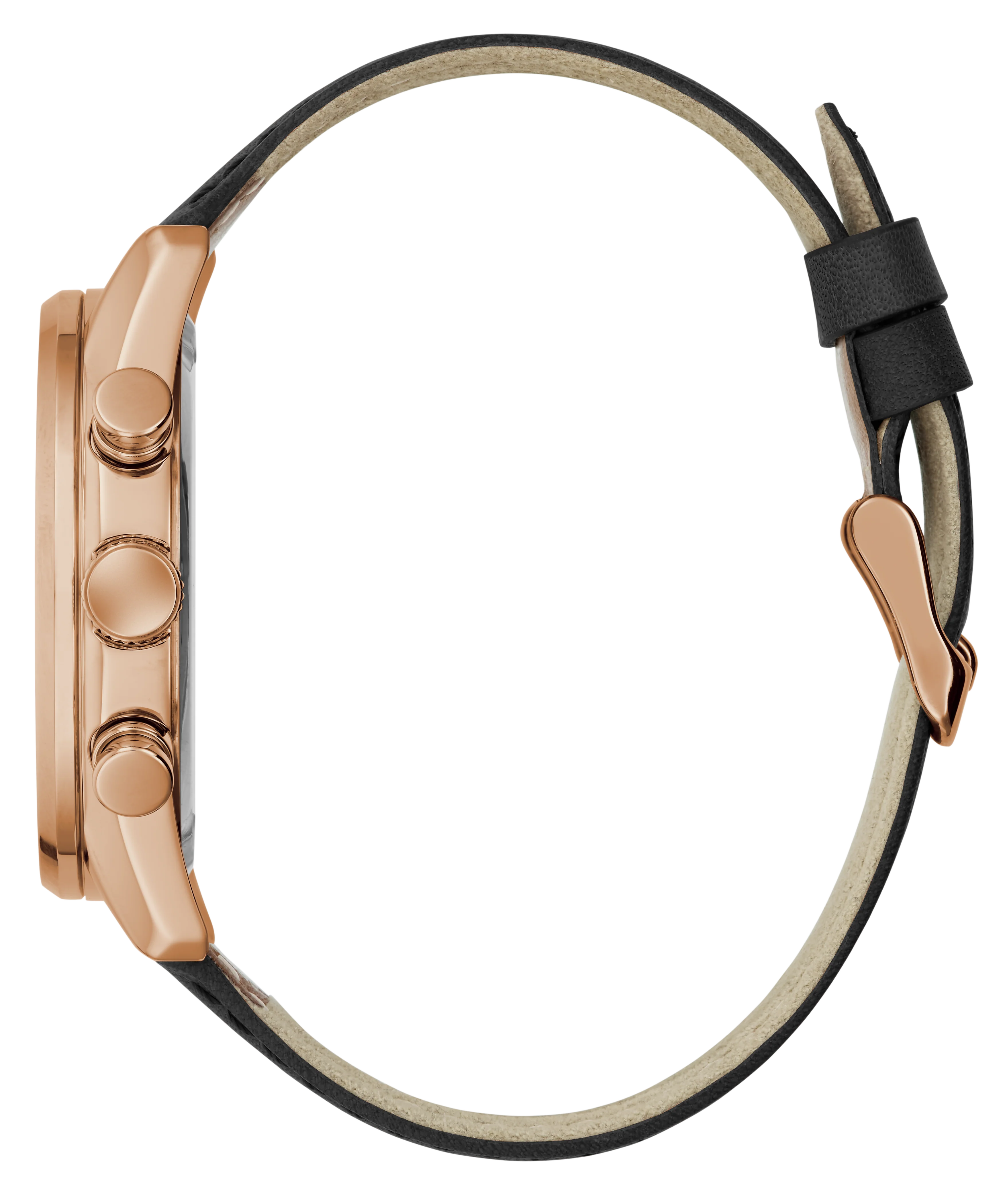 GUESS Mens Black Rose Gold Tone Multi-function Watch - Image 9