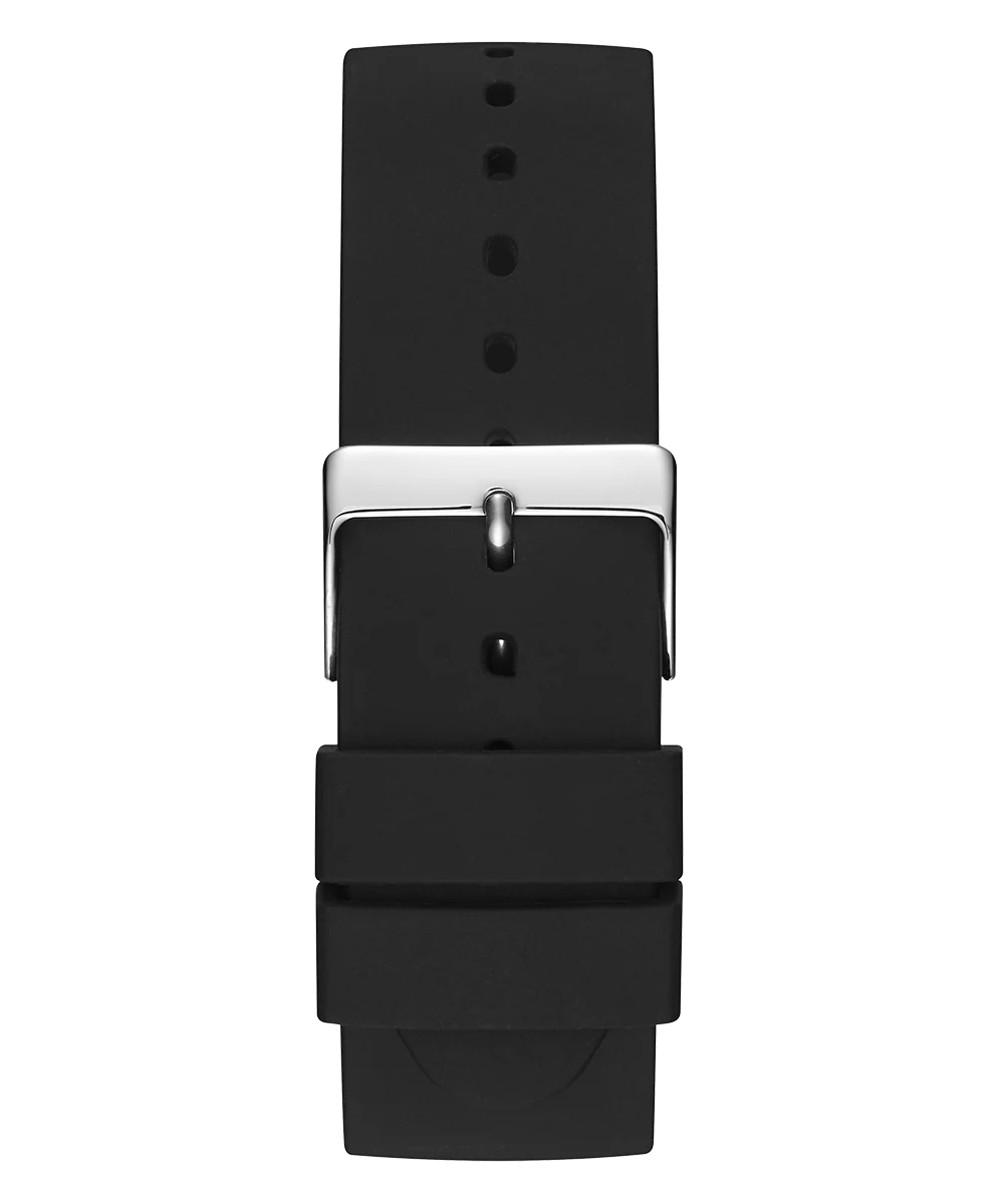GUESS Mens Black Silver Tone Analog Watch - Image 5