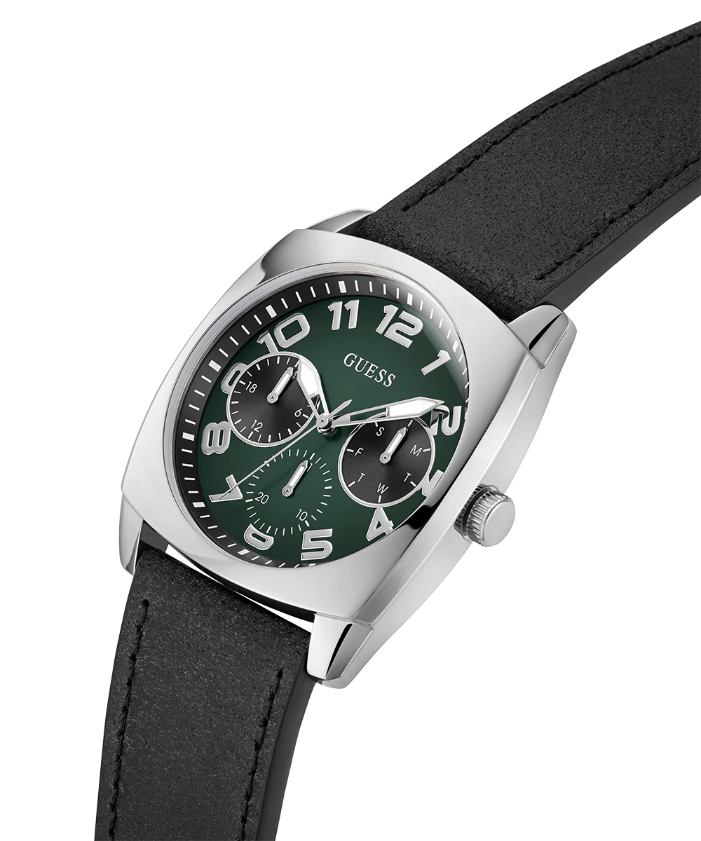 GUESS Mens Black Silver Tone Multi-function Watch - Image 2
