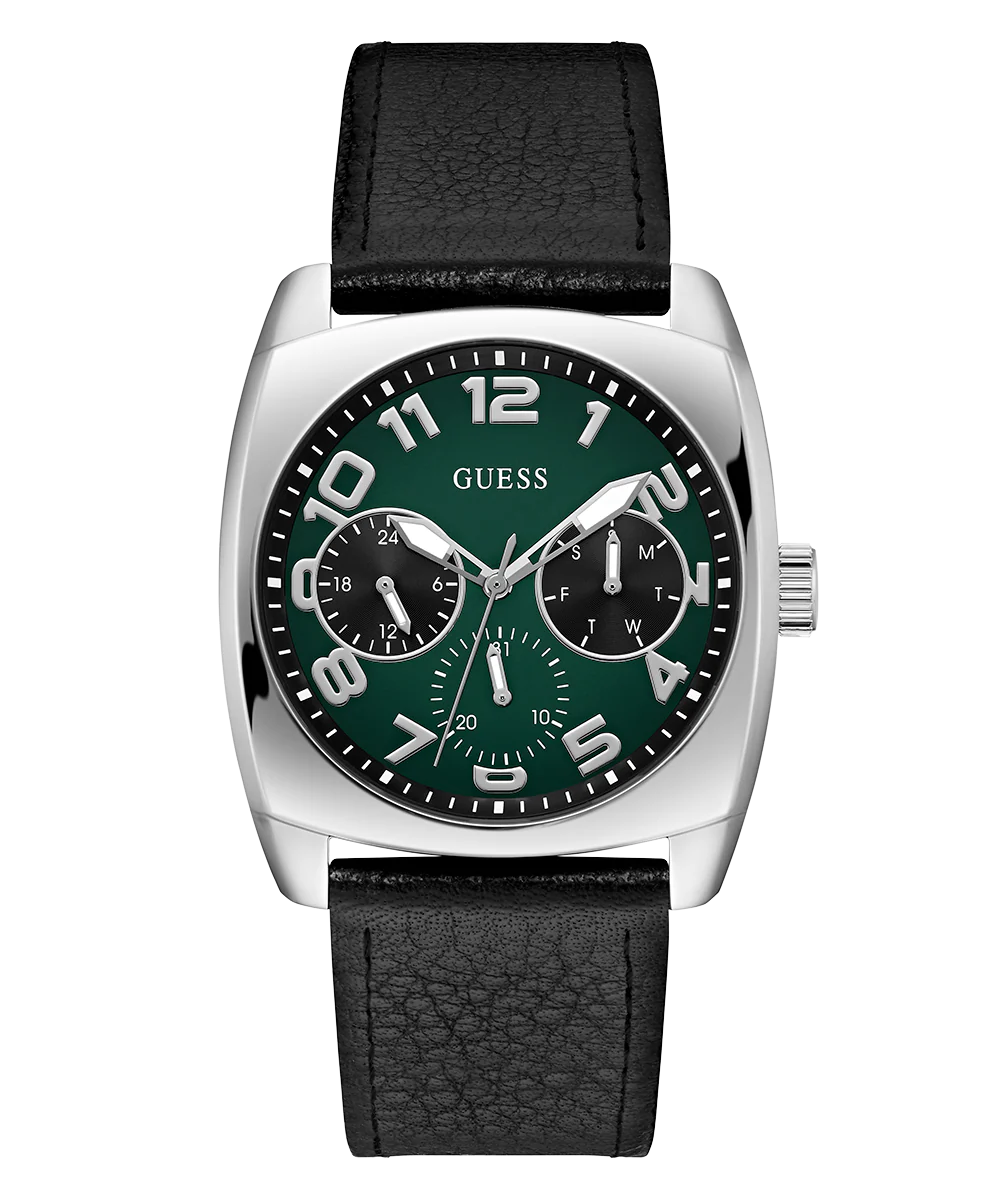 GUESS Mens Black Silver Tone Multi-function Watch - Image 4