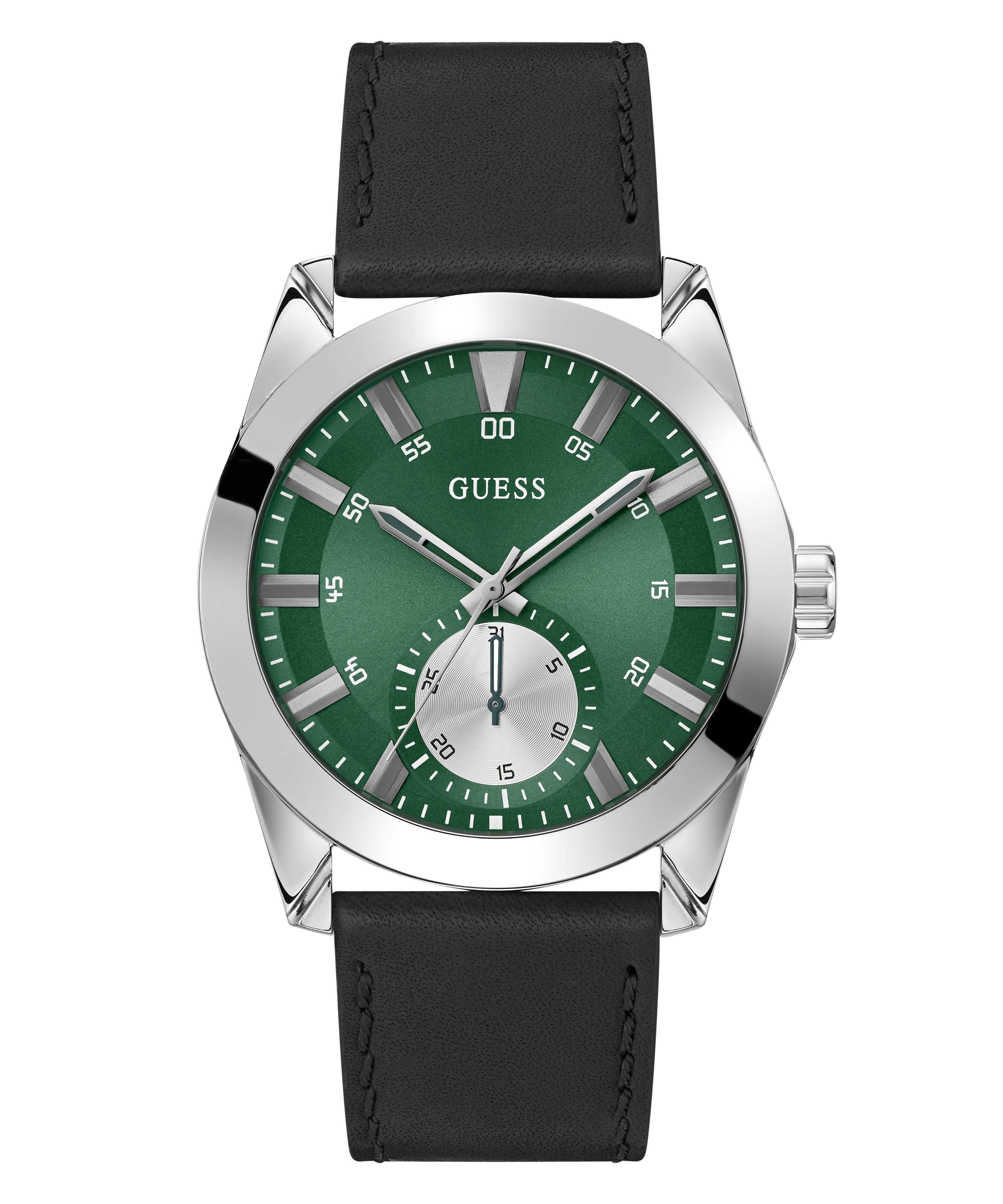 GUESS Mens Black Silver Tone Multi-function Watch - Image 4