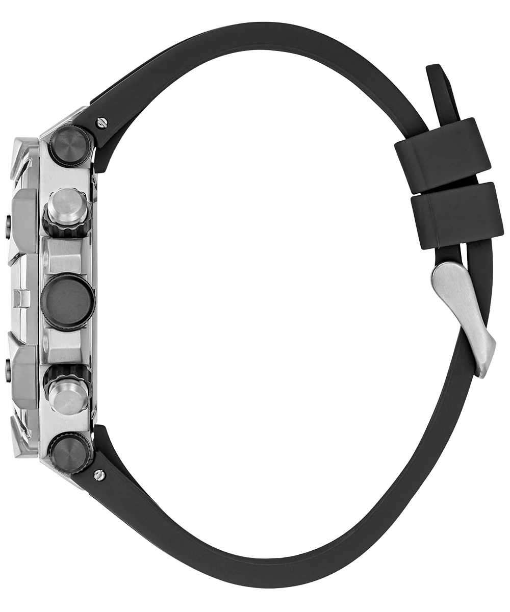 GUESS Mens Black Silver Tone Multi-function Watch - Image 8