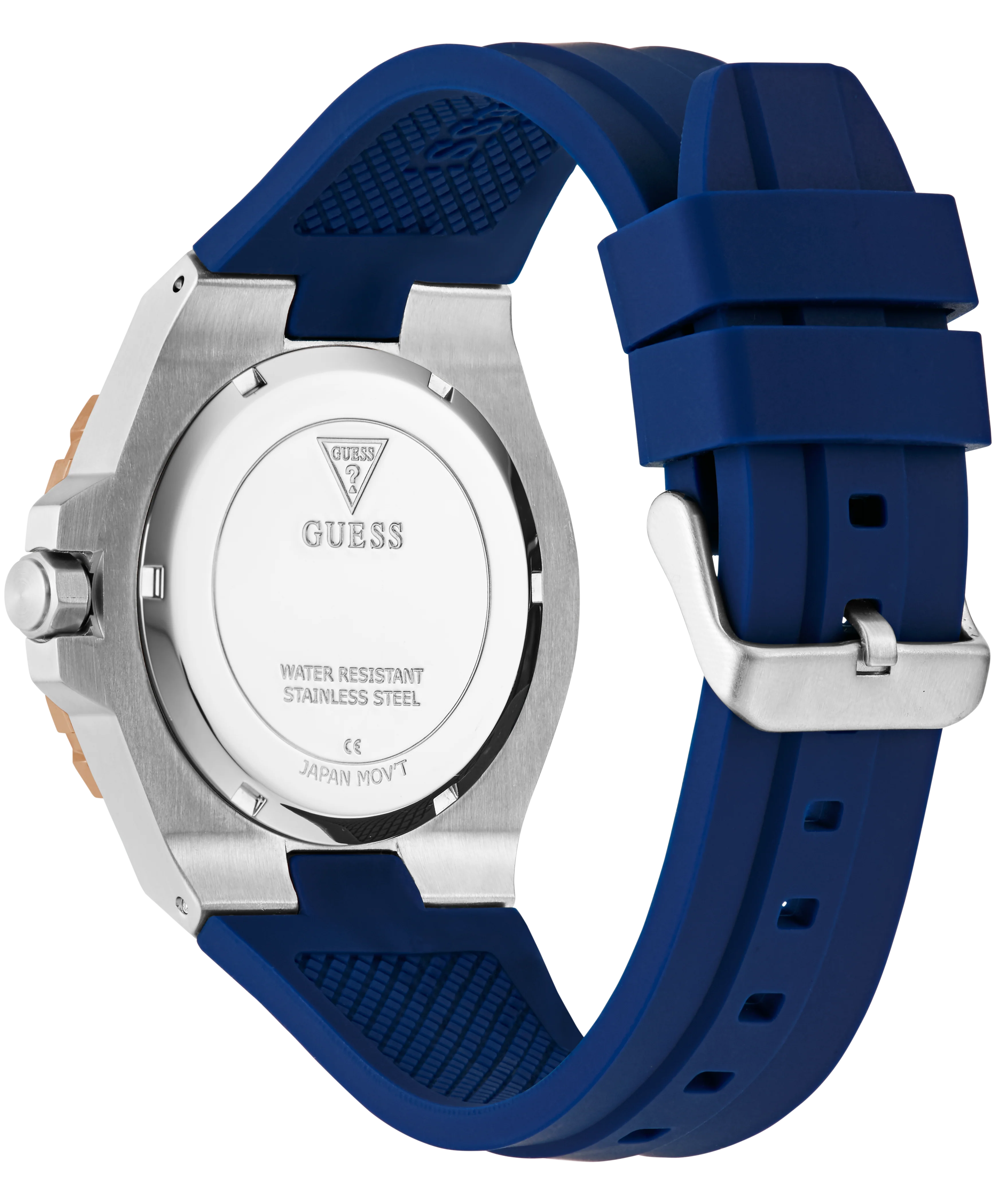 GUESS Mens Blue 2-Tone Analog Watch - Image 6