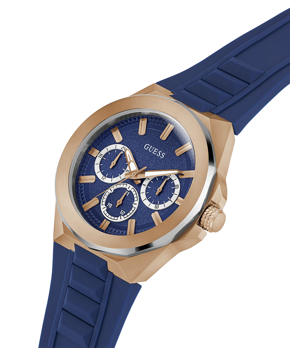 GUESS Mens Blue 2-Tone Multi-function Watch - Image 3