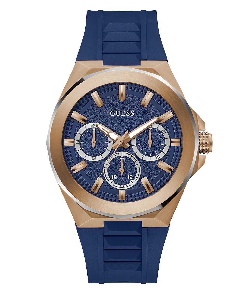 GUESS Mens Blue 2-Tone Multi-function Watch - Image 6