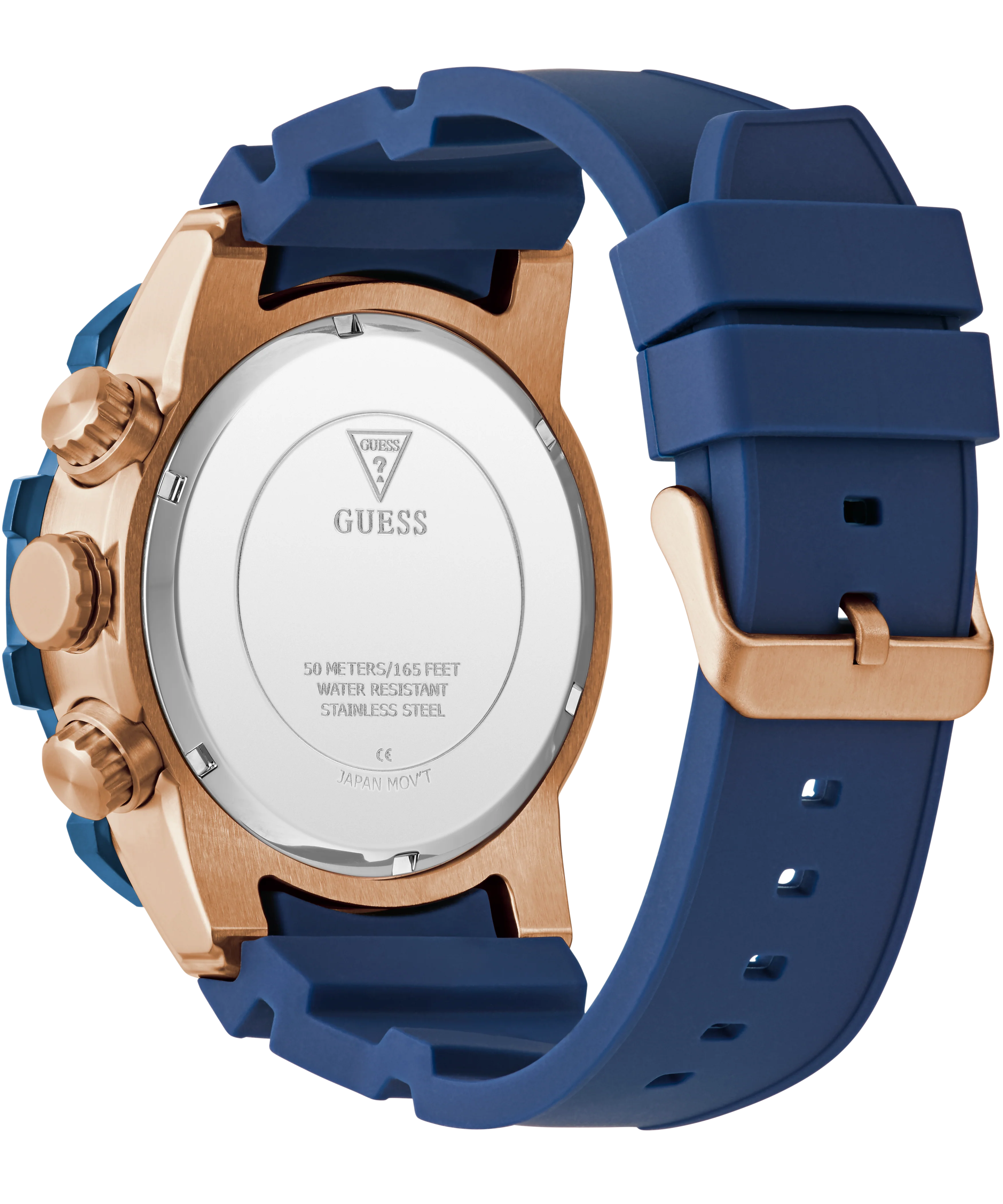 GUESS Mens Blue 2-Tone Multi-function Watch - Image 7