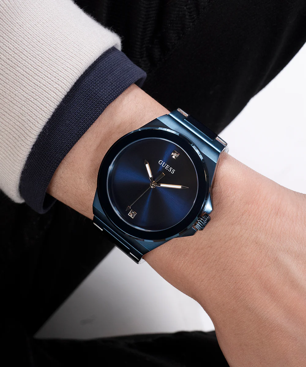 GUESS Mens Blue Analog Watch - Image 4