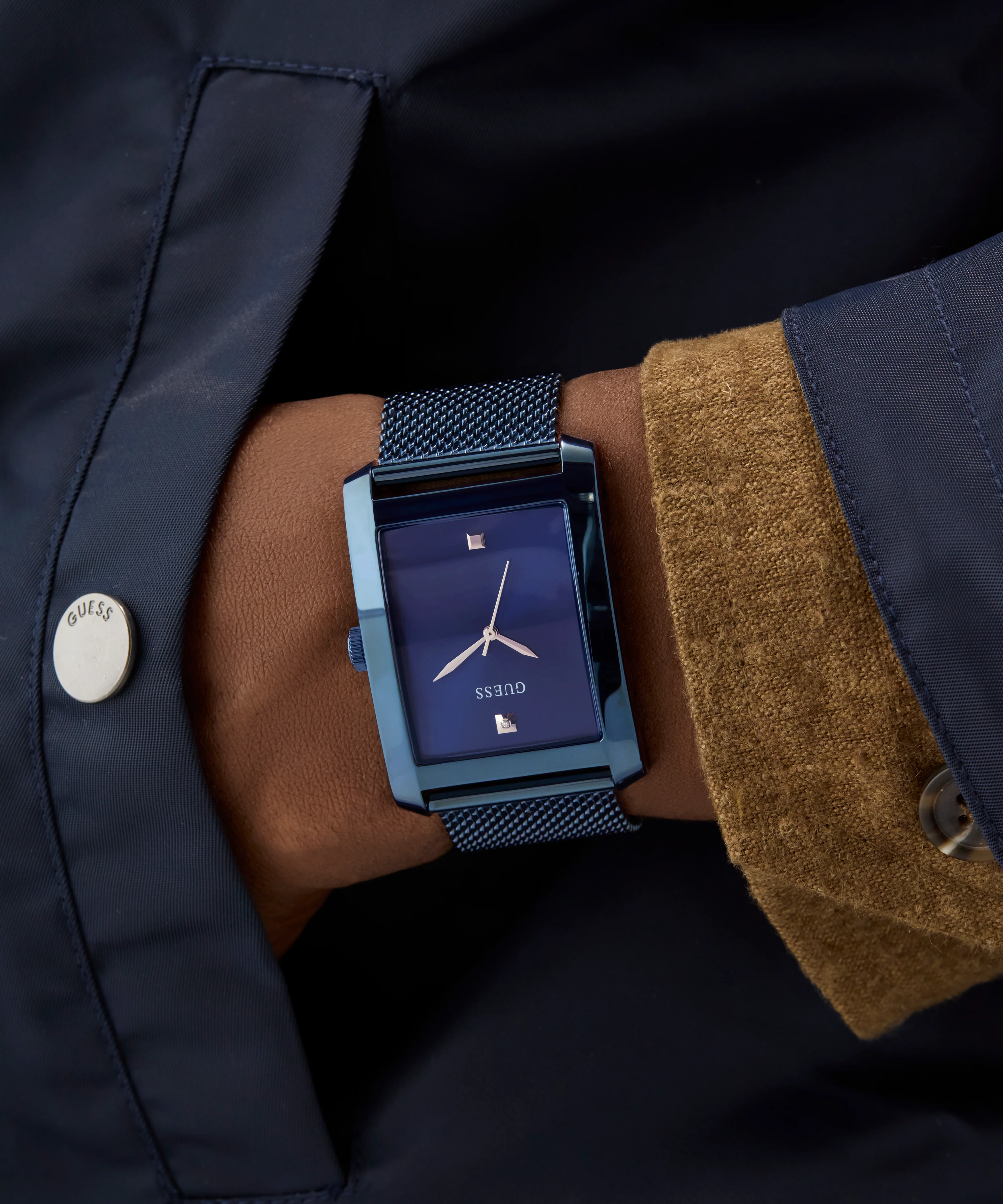GUESS Mens Blue Analog Watch - Image 5