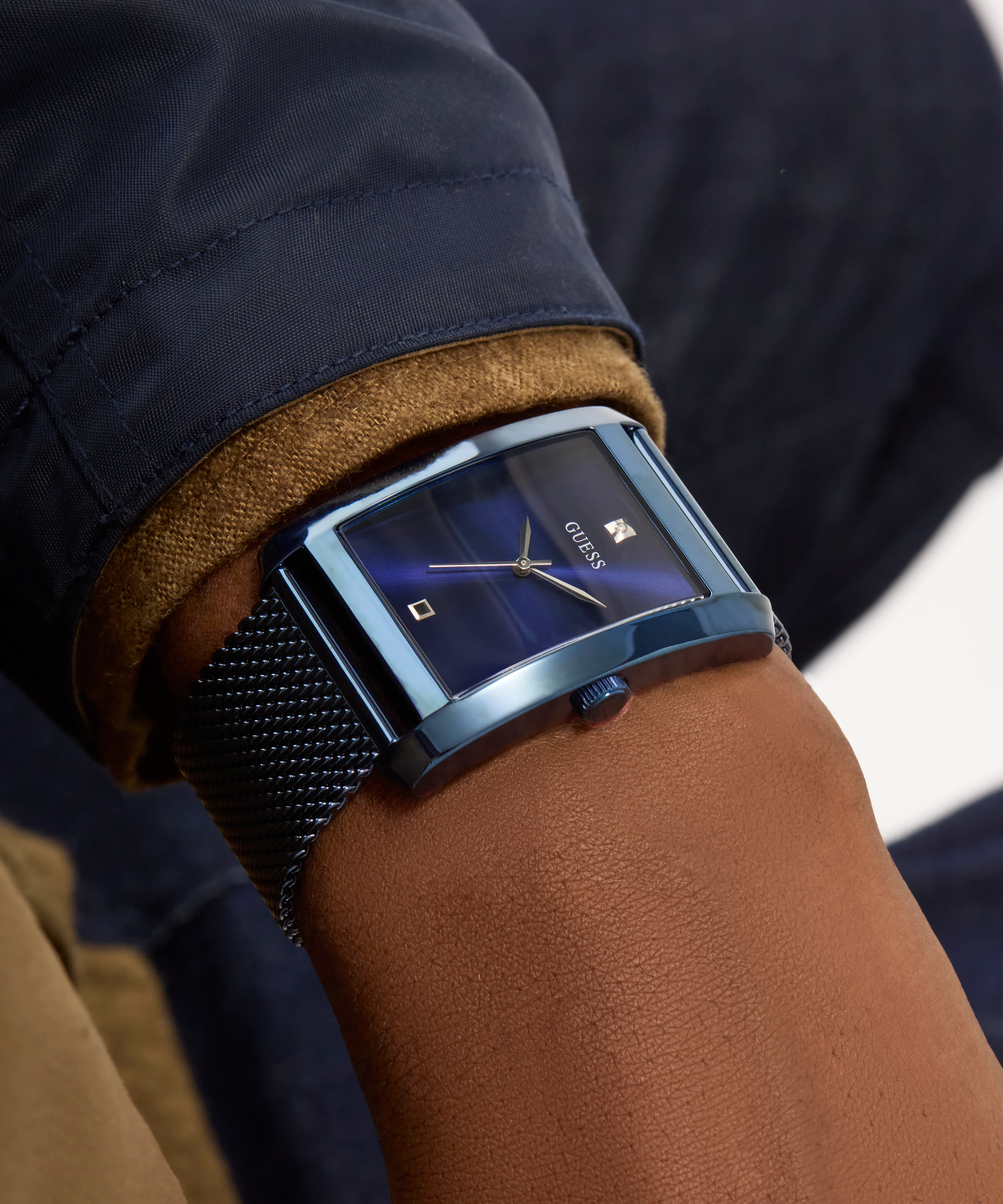 GUESS Mens Blue Analog Watch - Image 6