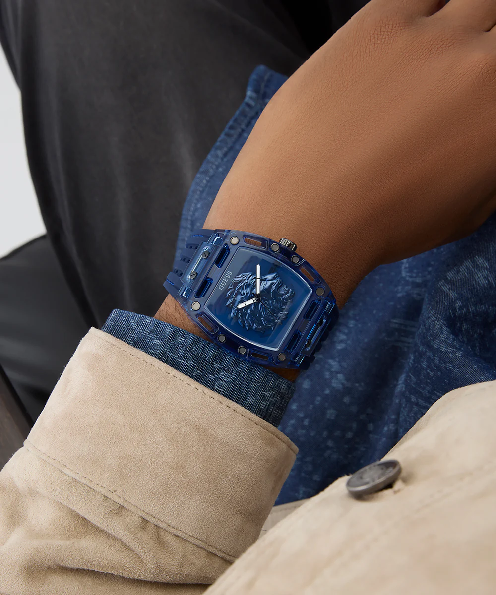 GUESS Mens Blue Analog Watch - Image 5