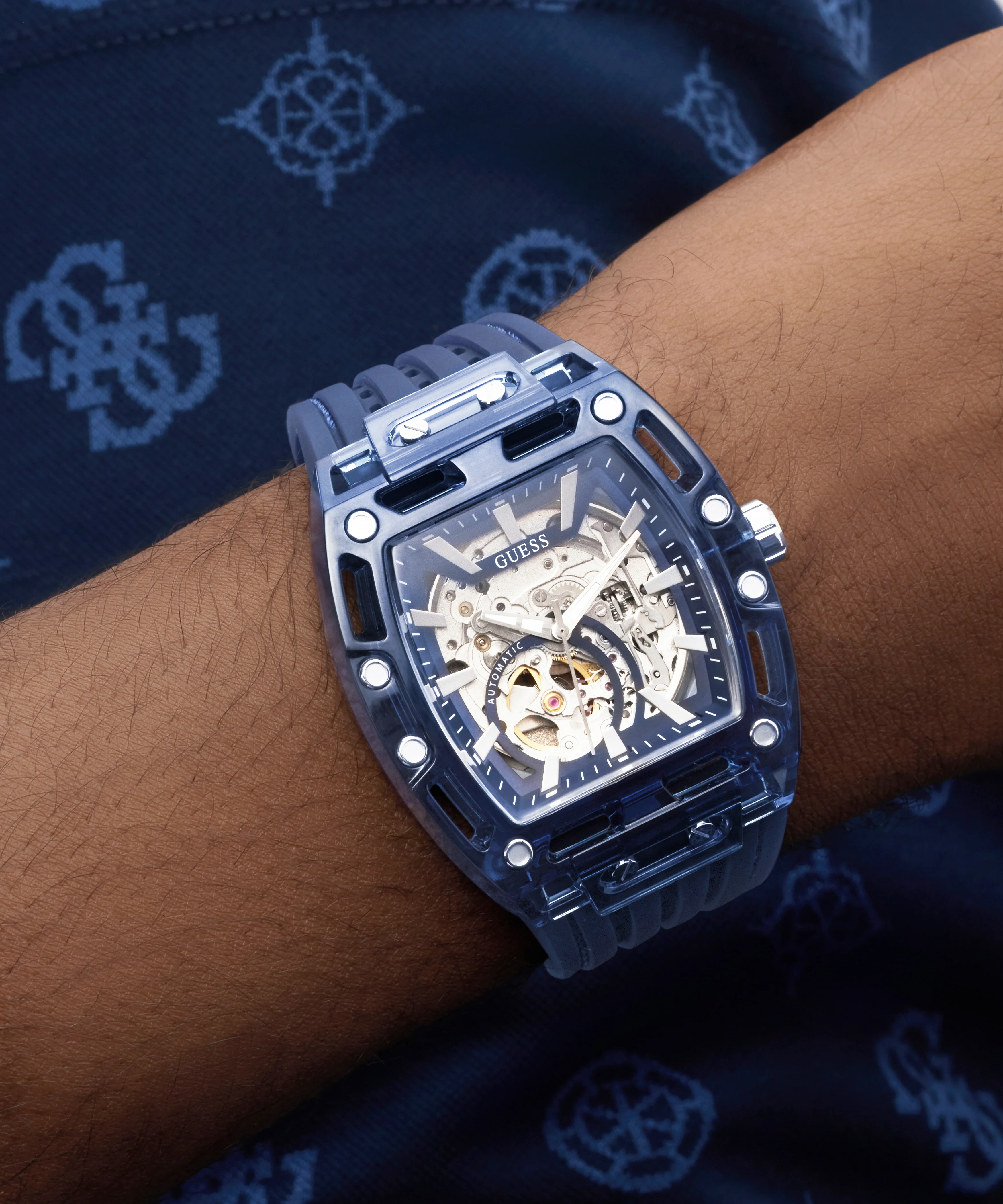GUESS Mens Blue Analog Watch - Image 3