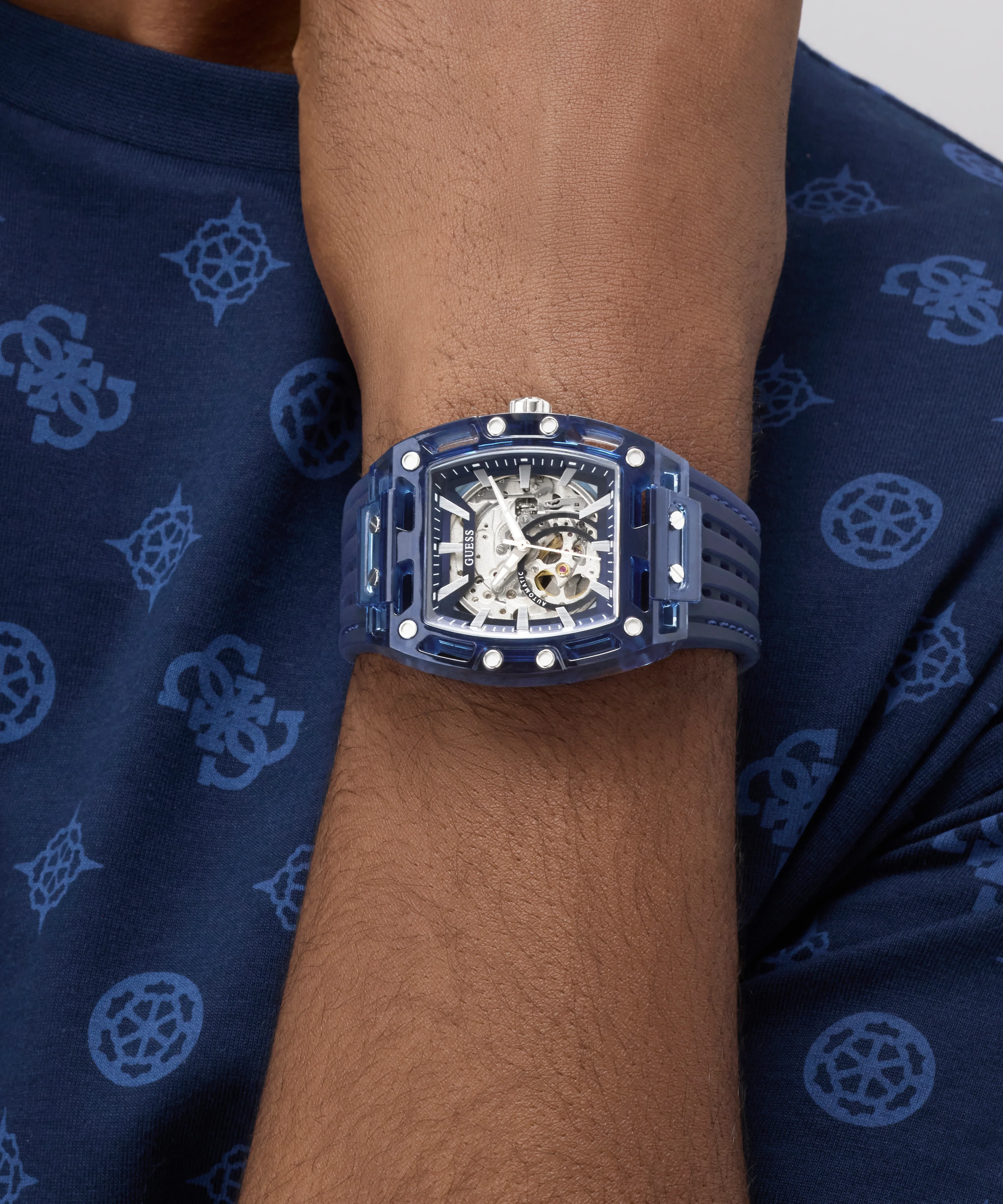 GUESS Mens Blue Analog Watch - Image 6