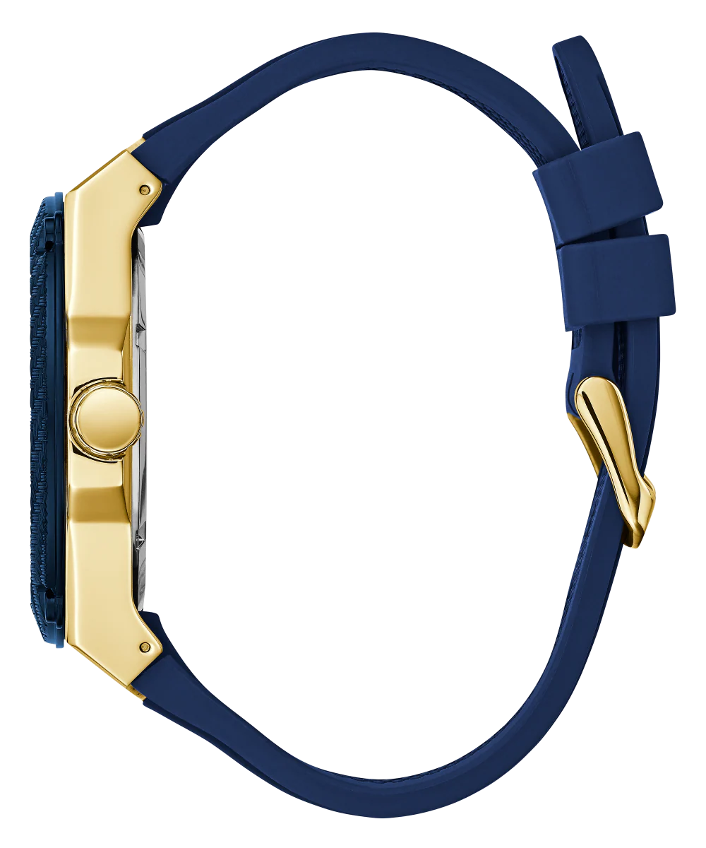 GUESS Mens Blue Gold Tone Multi-function Watch - Image 2
