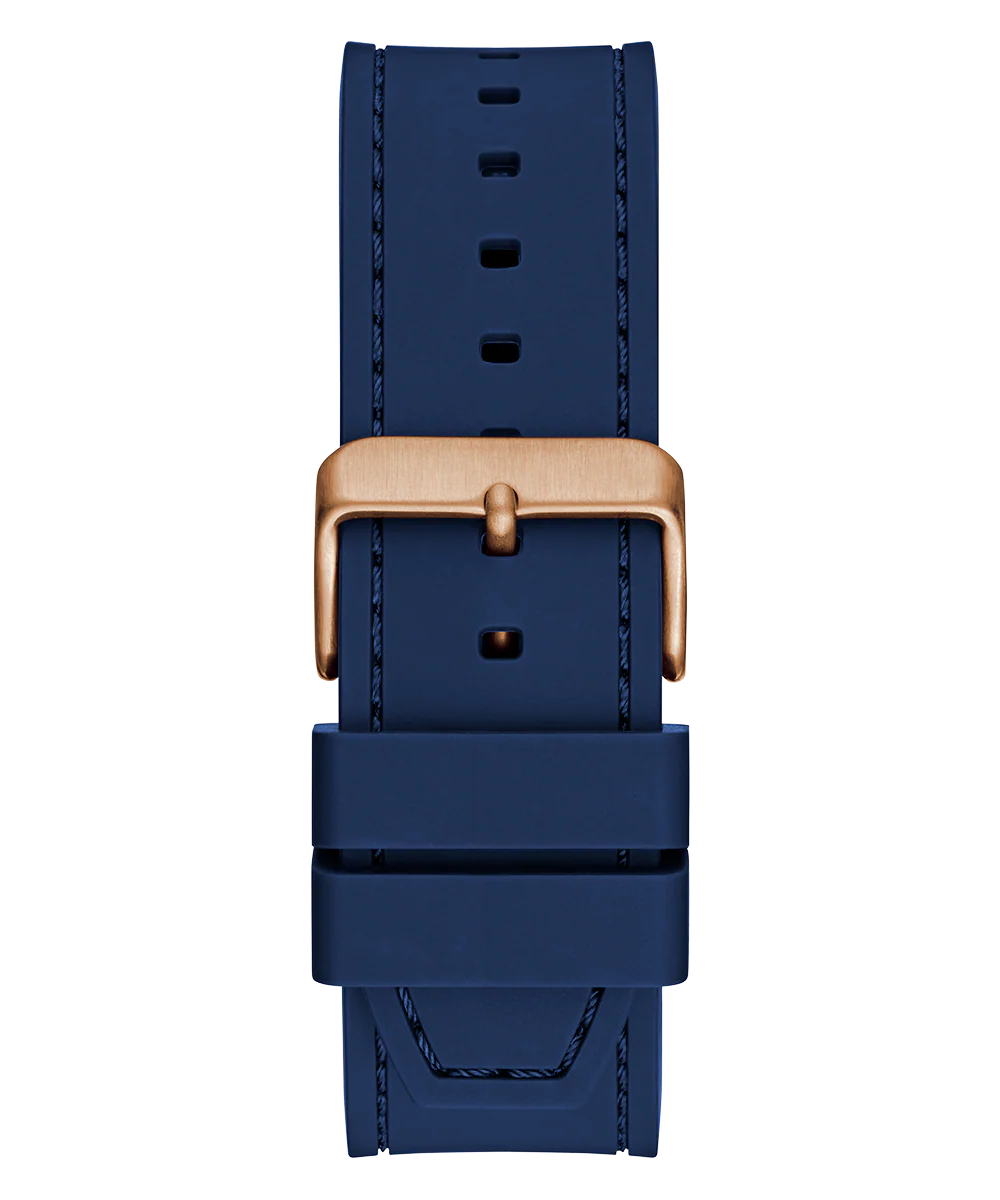 GUESS Mens Blue Rose Gold Tone Analog Watch - Image 10