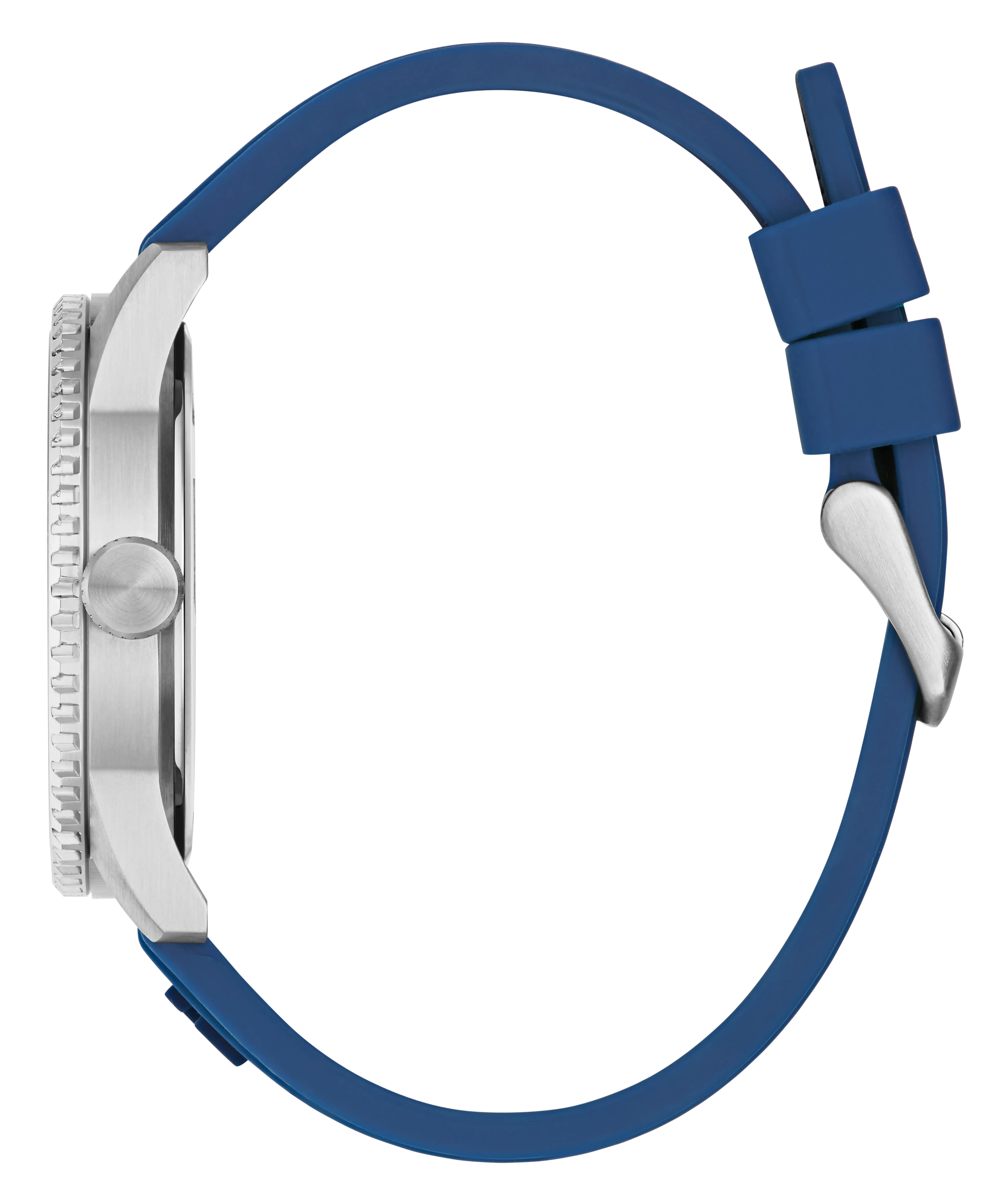 GUESS Mens Blue Silver Tone Analog Watch - Image 7