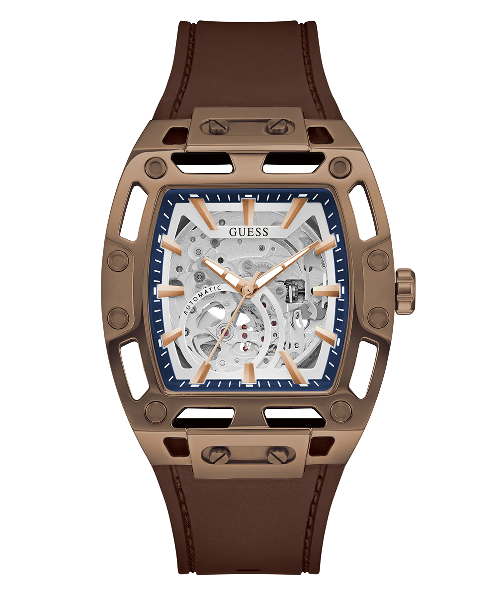 GUESS Mens Brown Coffee Automatic Watch - Image 4
