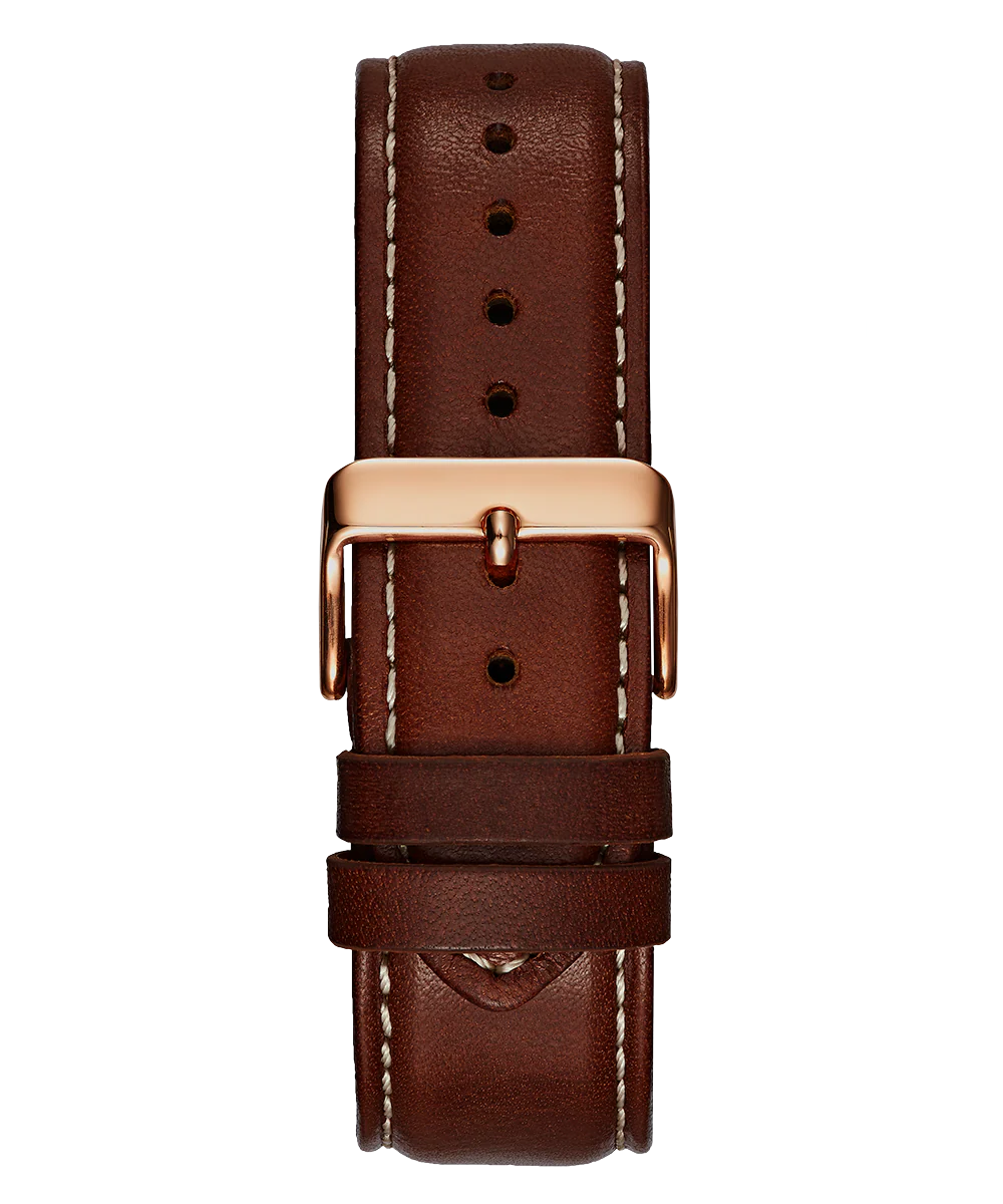 GUESS Mens Brown Rose Gold Tone Chronograph Watch - Image 5