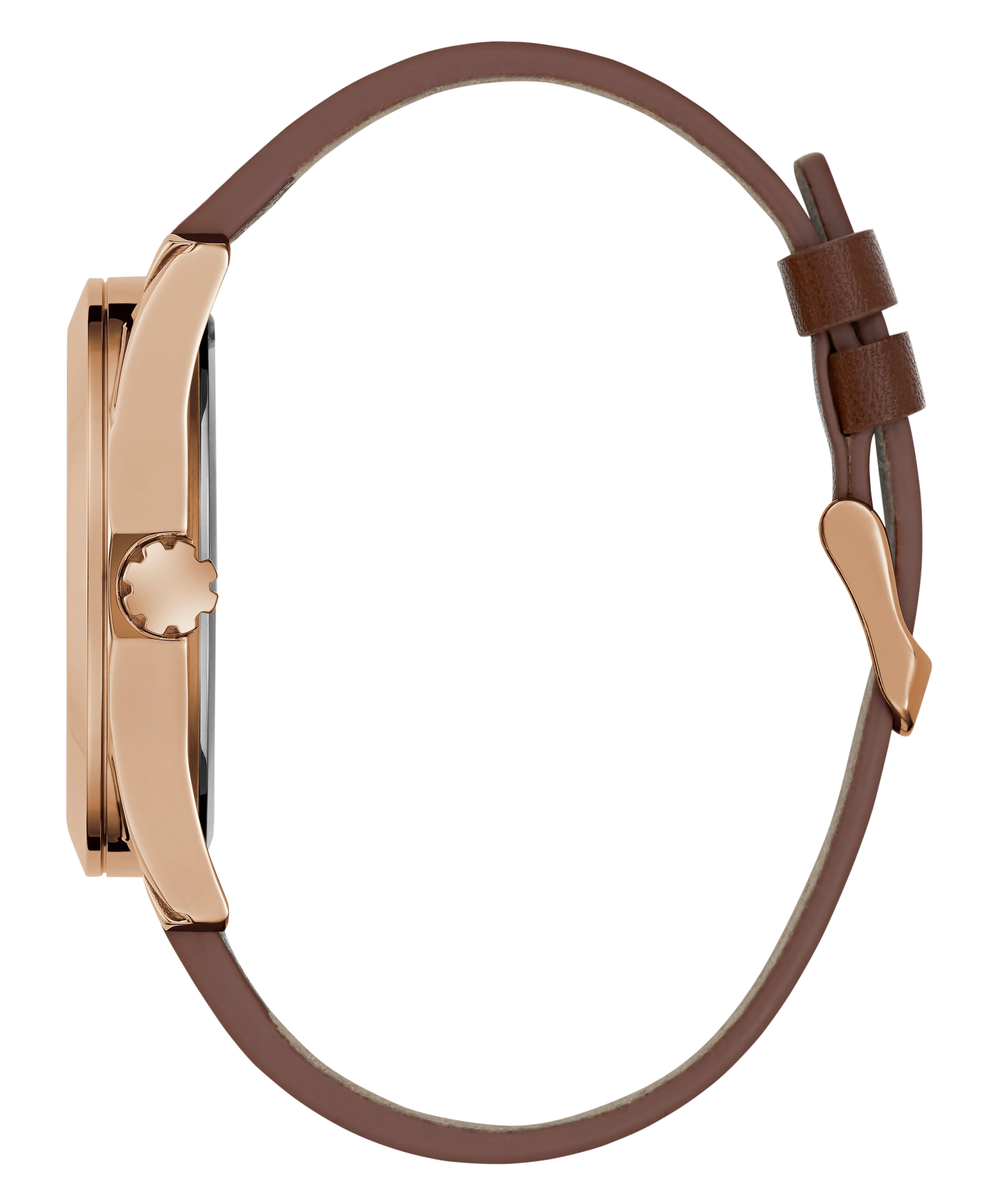 GUESS Mens Brown Rose Gold Tone Multi-function Watch - Image 7