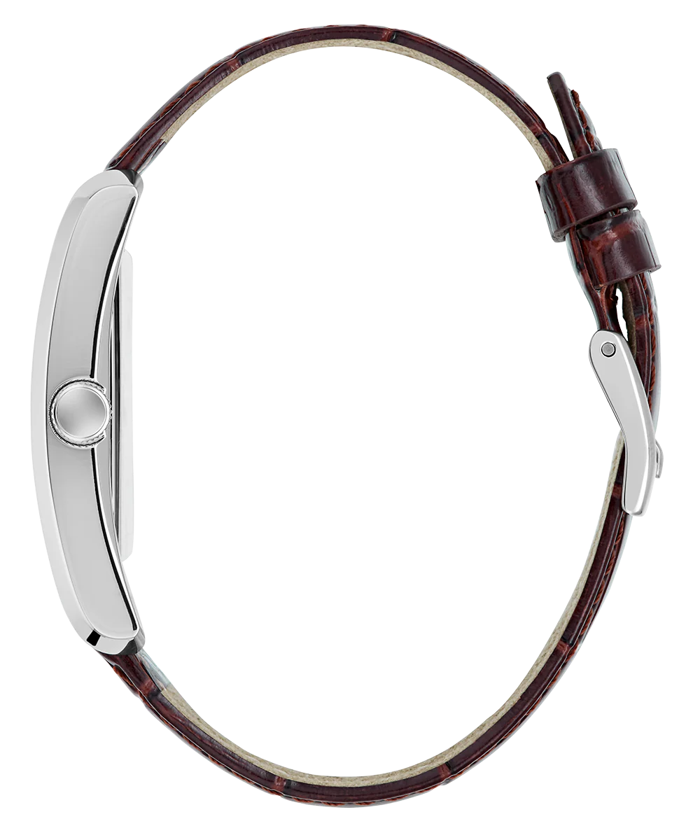 GUESS Mens Brown Silver Tone Analog Watch - Image 9