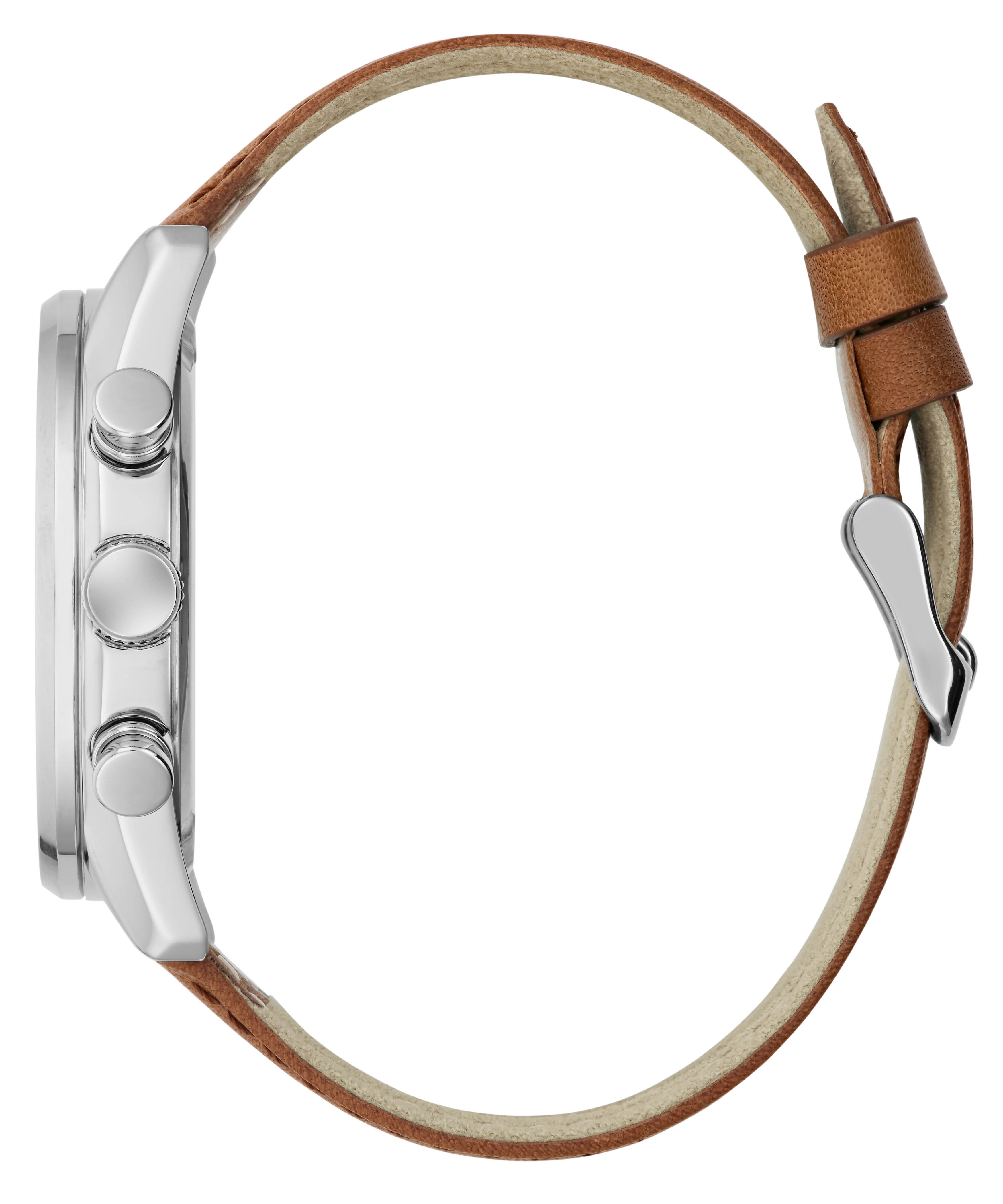 GUESS Mens Brown Silver Tone Multi-function Watch - Image 8