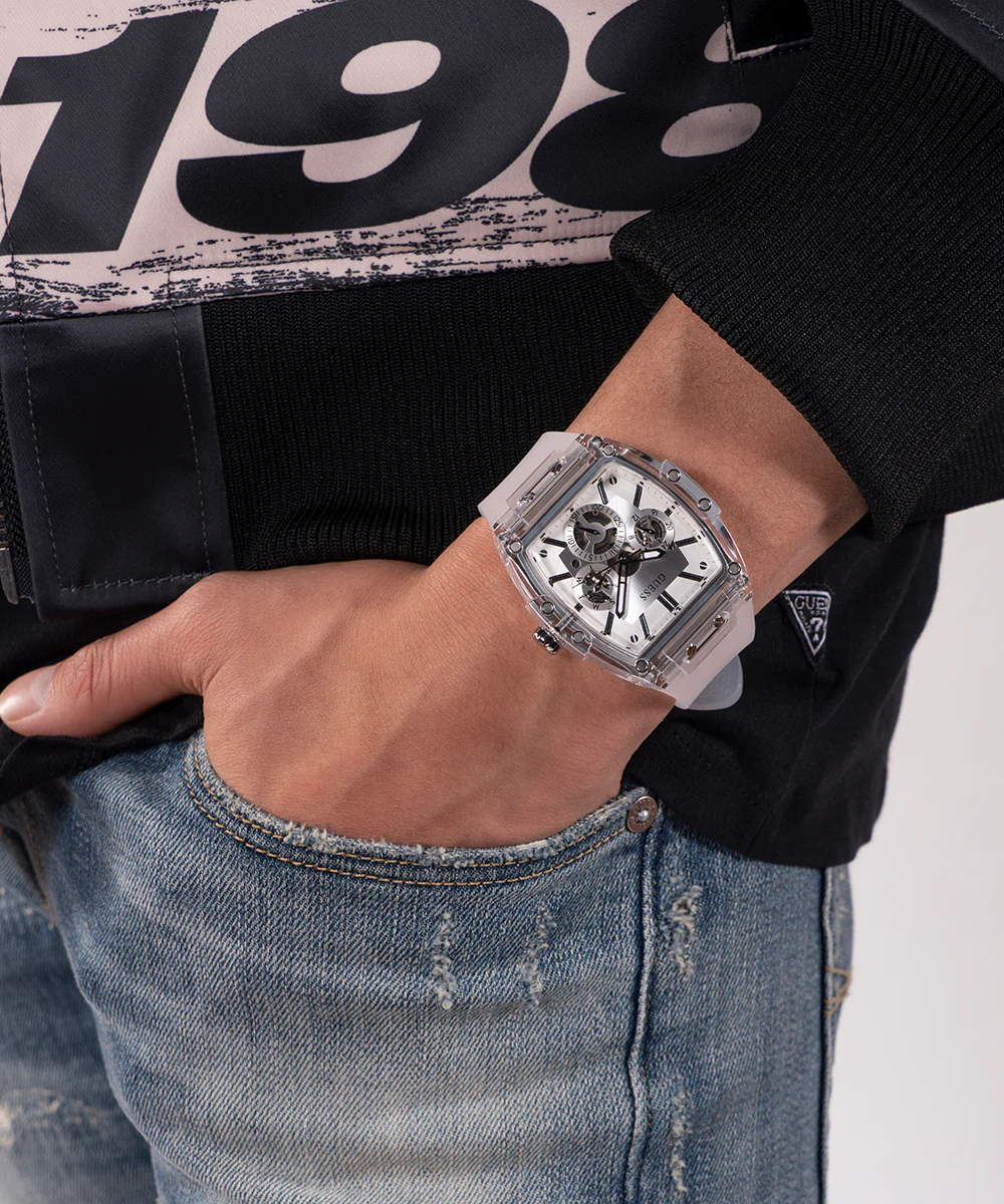 GUESS Mens Clear Multi-function Watch - Image 3