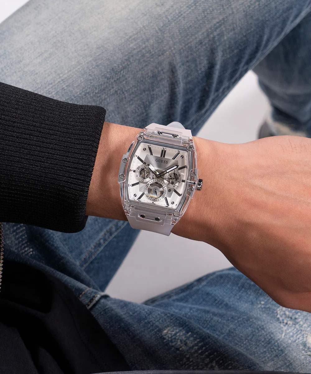 GUESS Mens Clear Multi-function Watch - Image 5