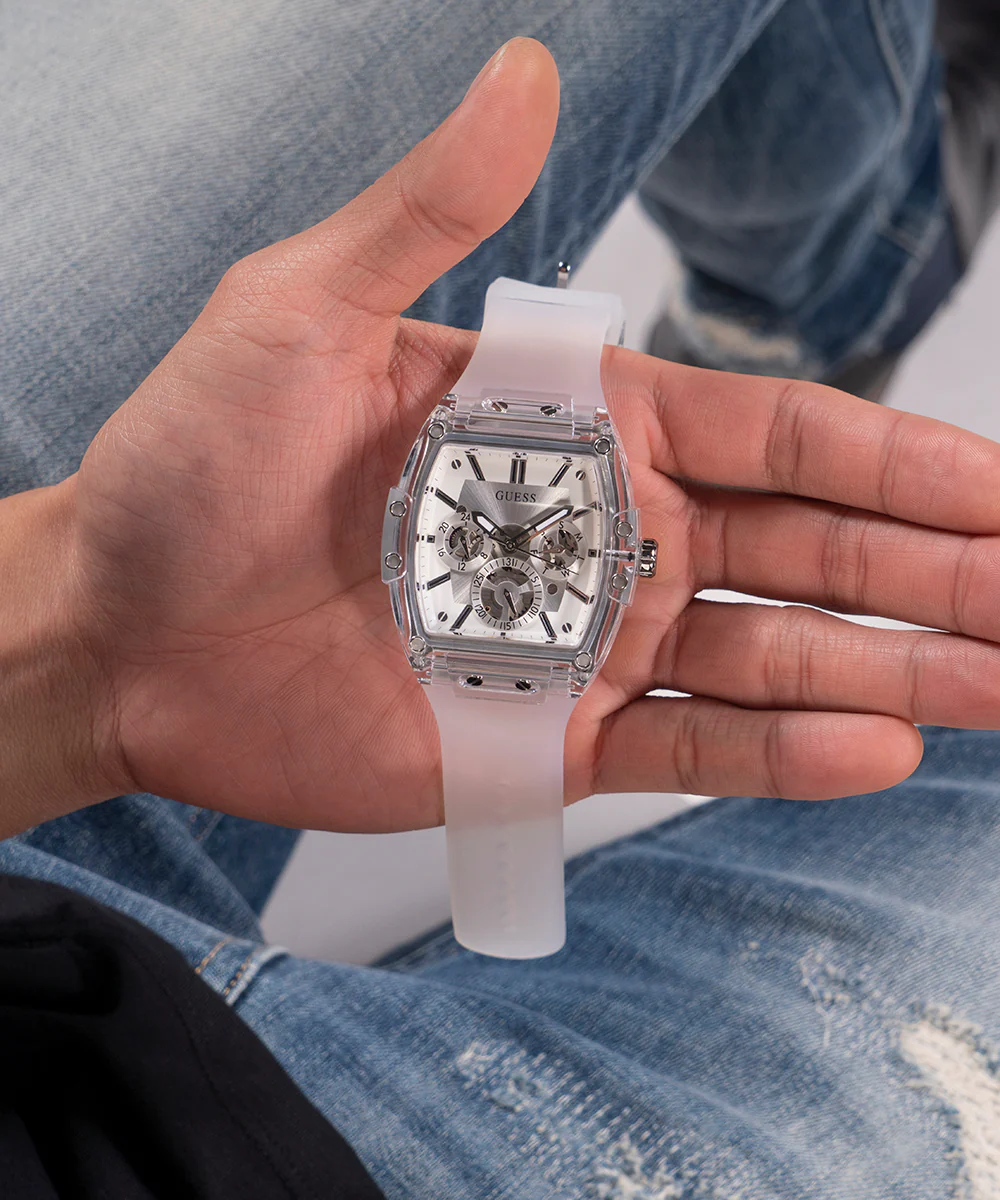 GUESS Mens Clear Multi-function Watch - Image 6