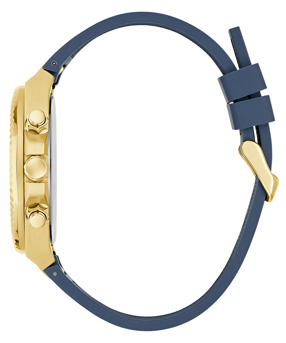 GUESS Mens Equity Blue Gold Tone Analog Watch - Image 9