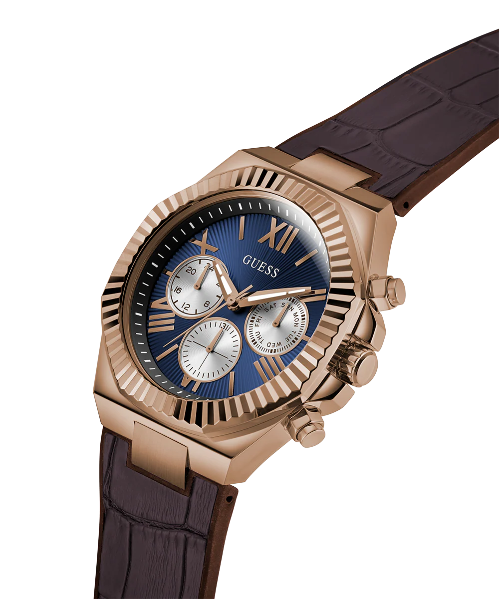 GUESS Mens Equity Brown Coffee Multi-function Watch - Image 2
