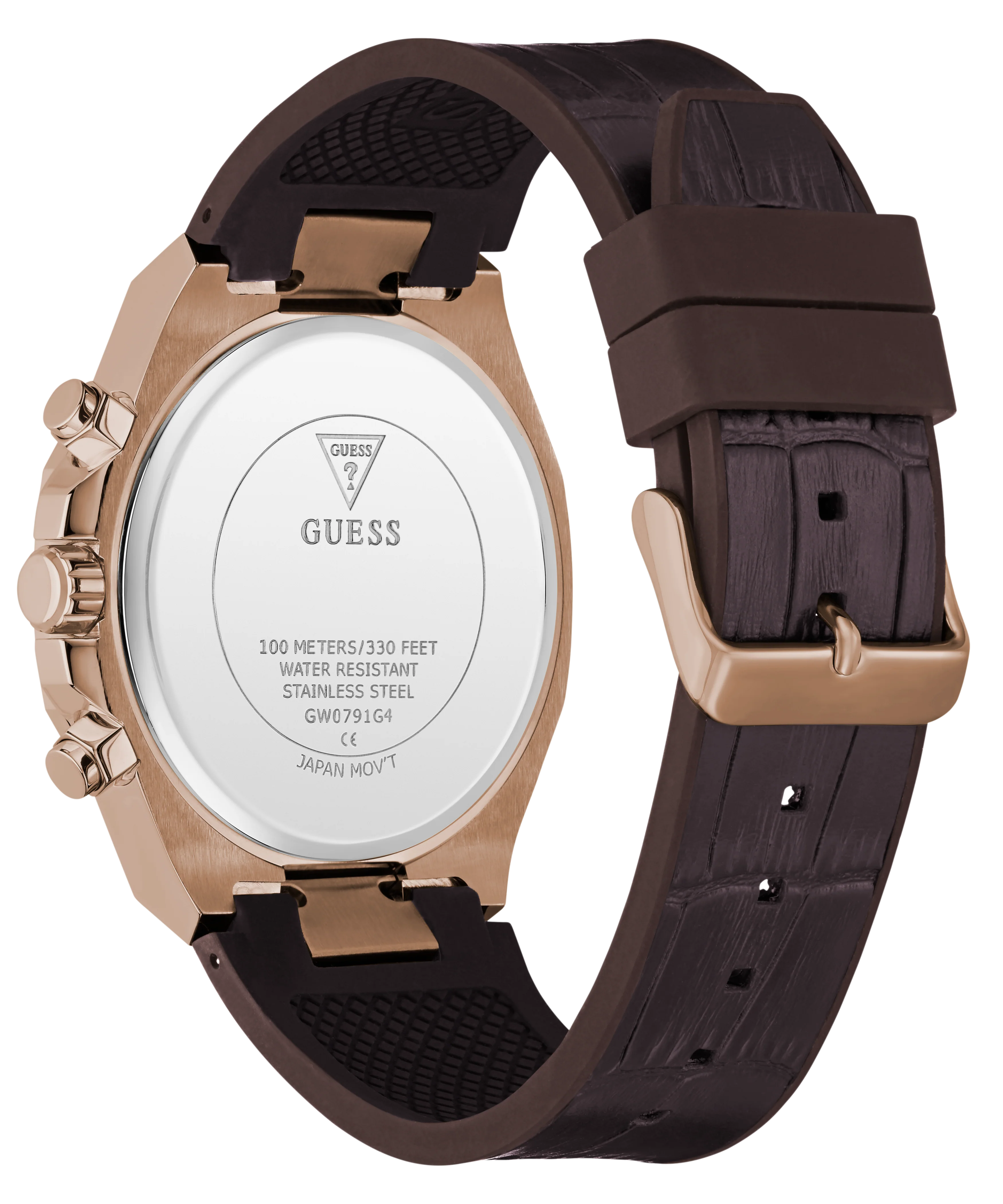 GUESS Mens Equity Brown Coffee Multi-function Watch - Image 7