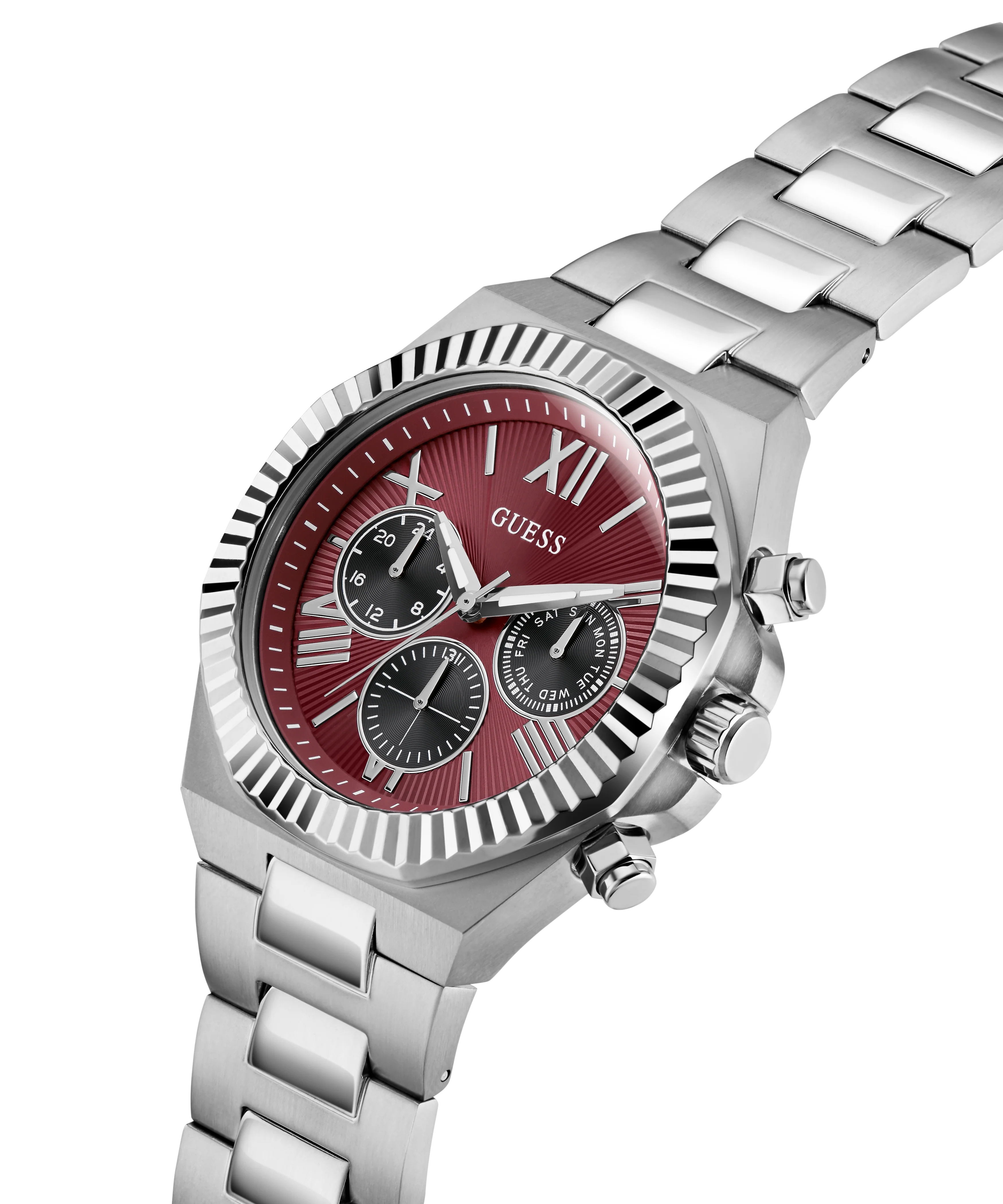 GUESS Mens Equity Silver Tone Analog Watch - Image 3
