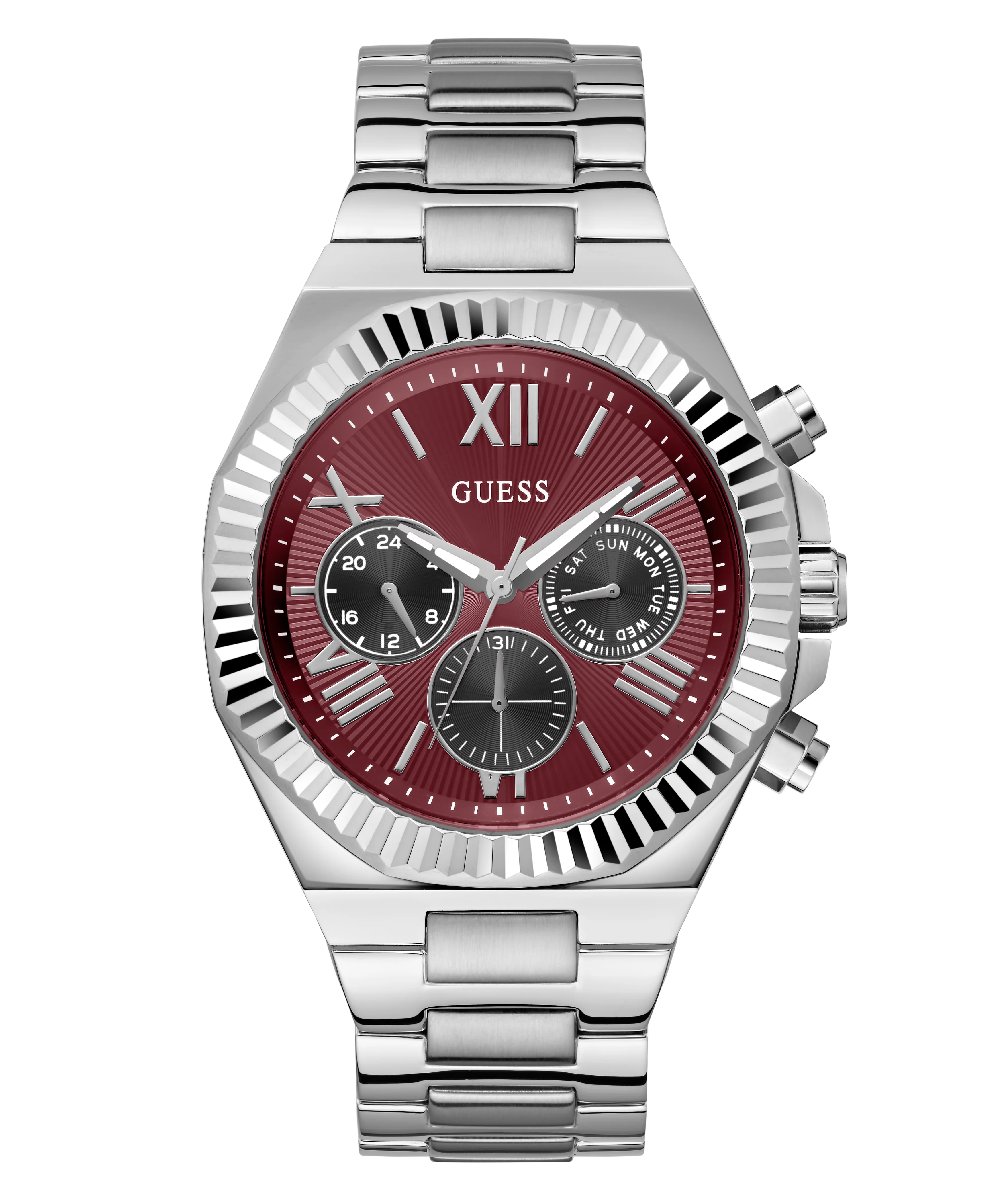 GUESS Mens Equity Silver Tone Analog Watch - Image 6