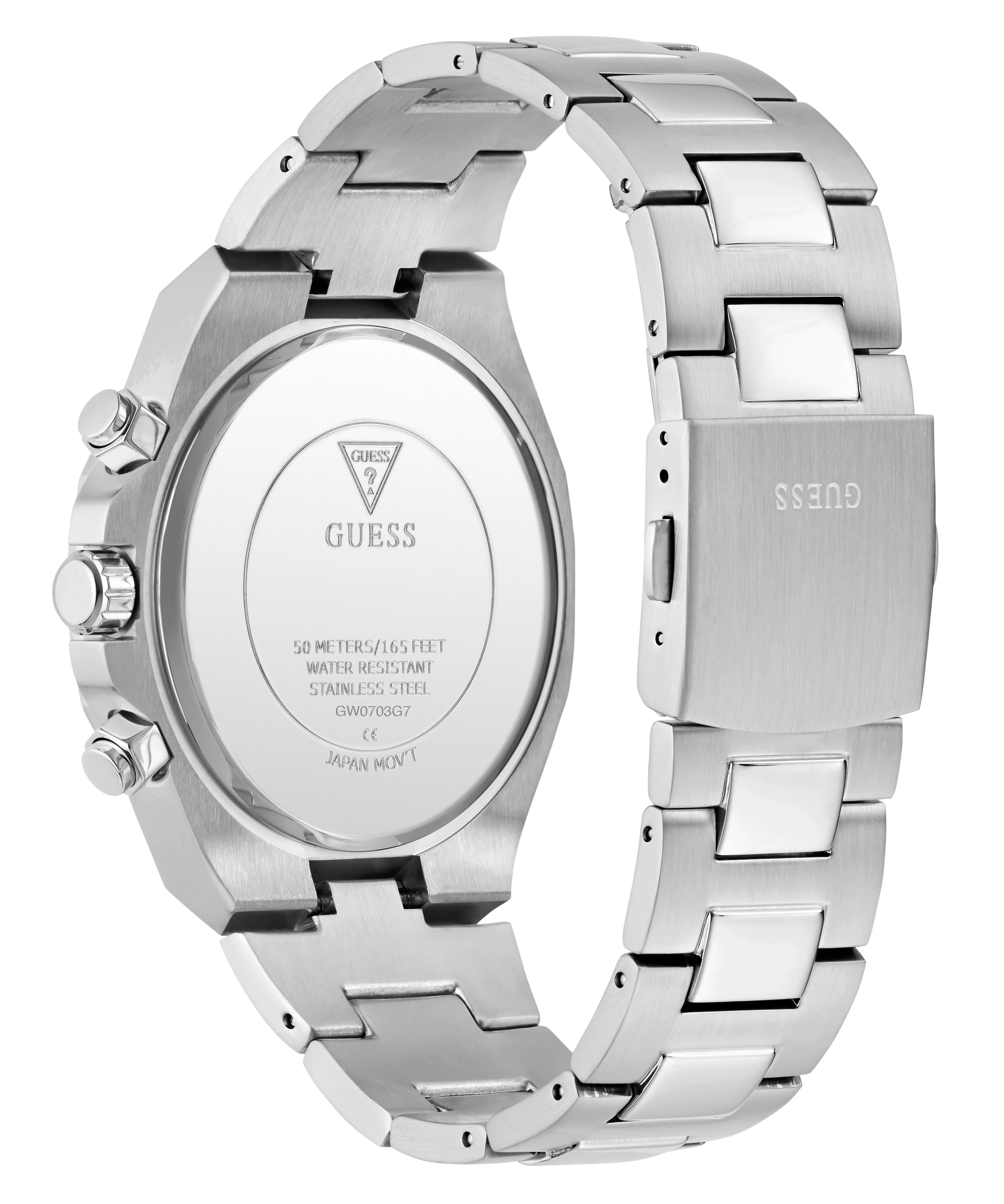 GUESS Mens Equity Silver Tone Analog Watch - Image 8