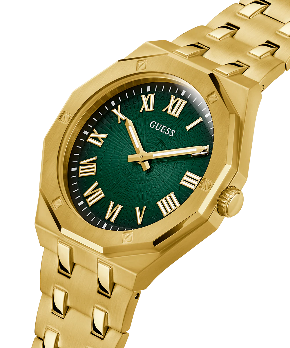 GUESS Mens Gold Tone Analog Watch - Image 2