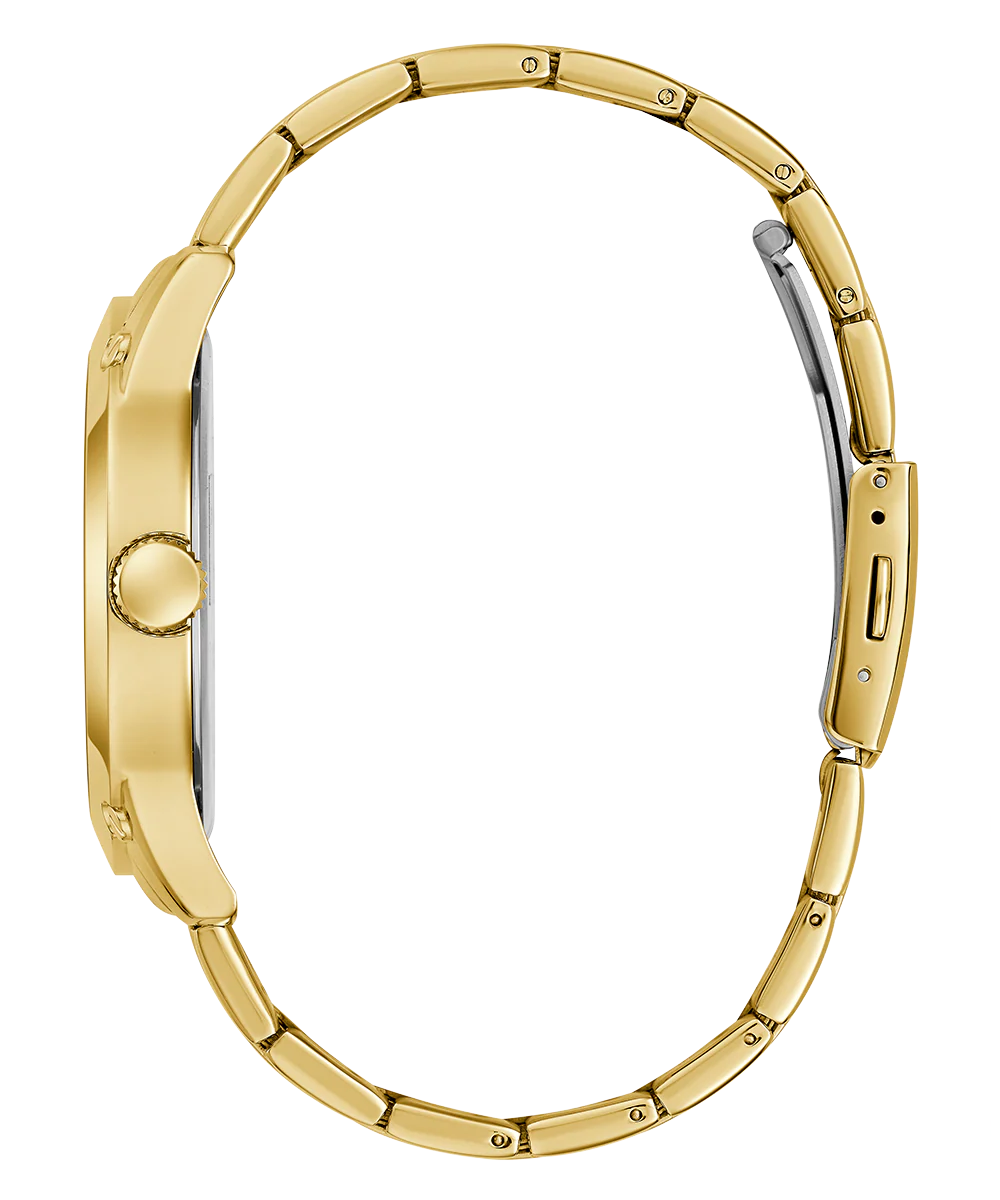 GUESS Mens Gold Tone Analog Watch - Image 4
