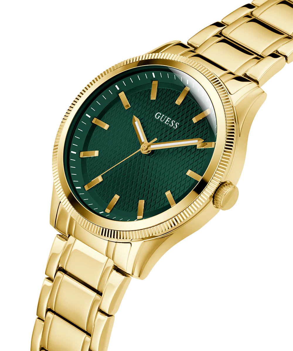 GUESS Mens Gold Tone Analog Watch - Image 2