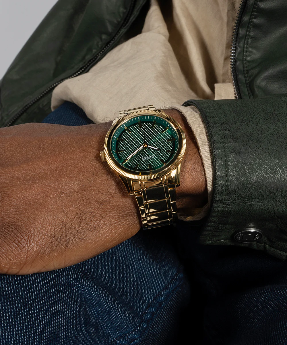 GUESS Mens Gold Tone Analog Watch - Image 6