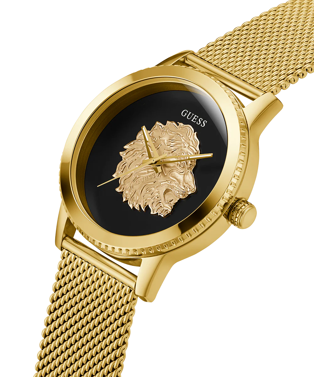 GUESS Mens Gold Tone Analog Watch - Image 2