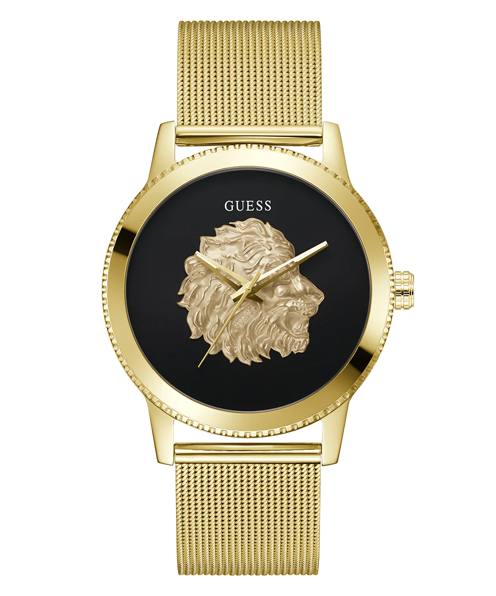 GUESS Mens Gold Tone Analog Watch - Image 4