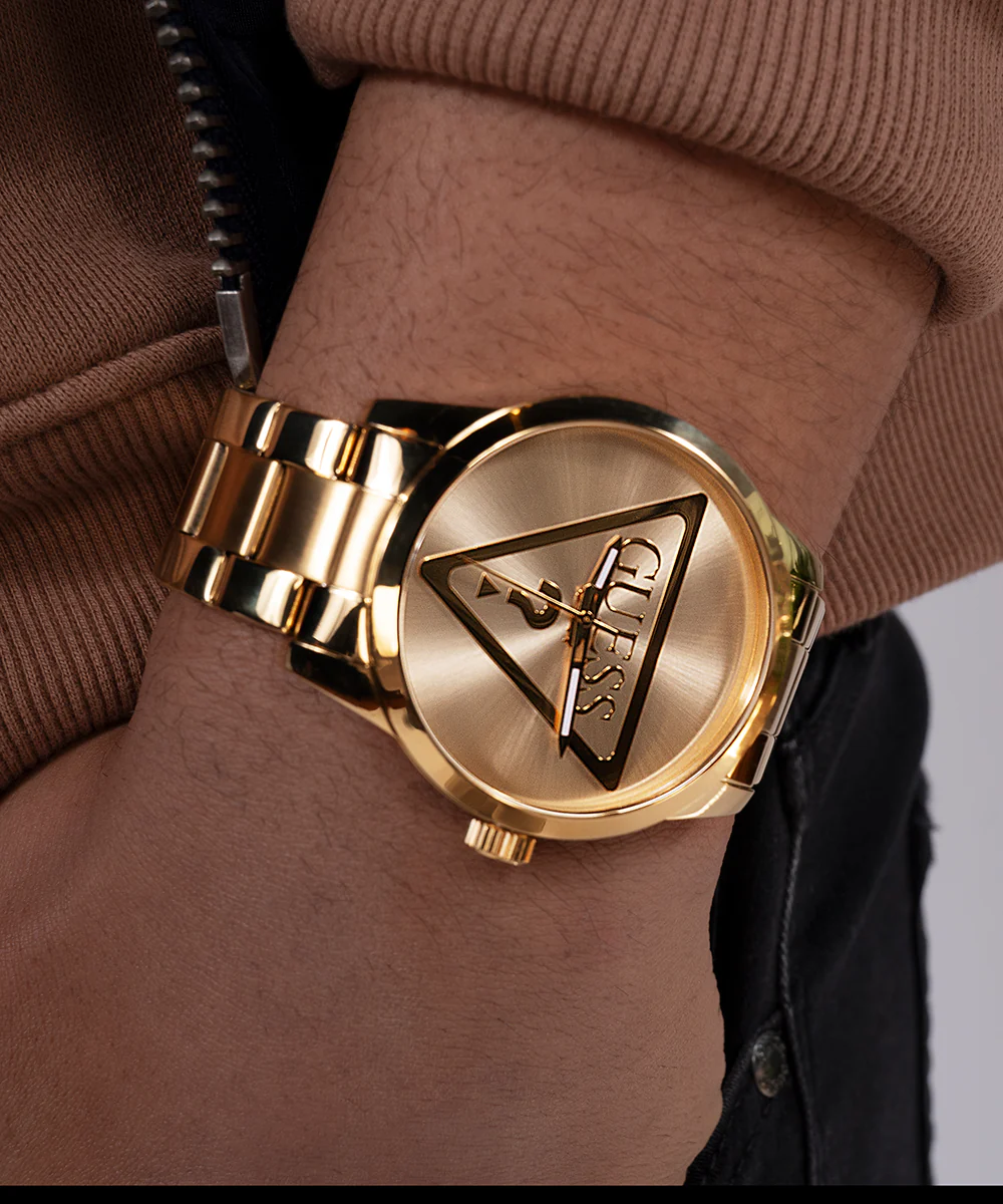GUESS Mens Gold Tone Analog Watch - Image 6