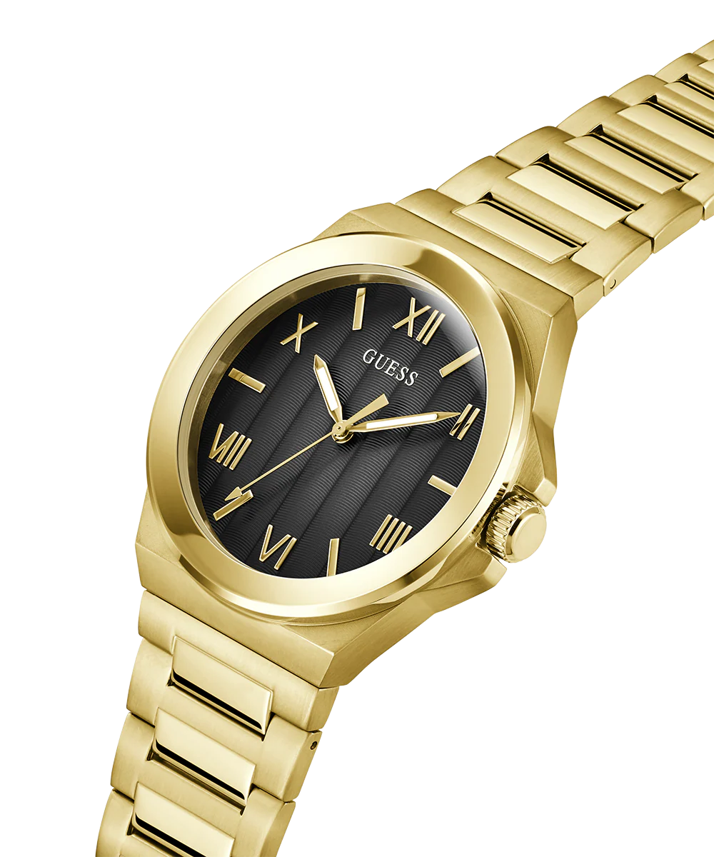 GUESS Mens Gold Tone Analog Watch - Image 2